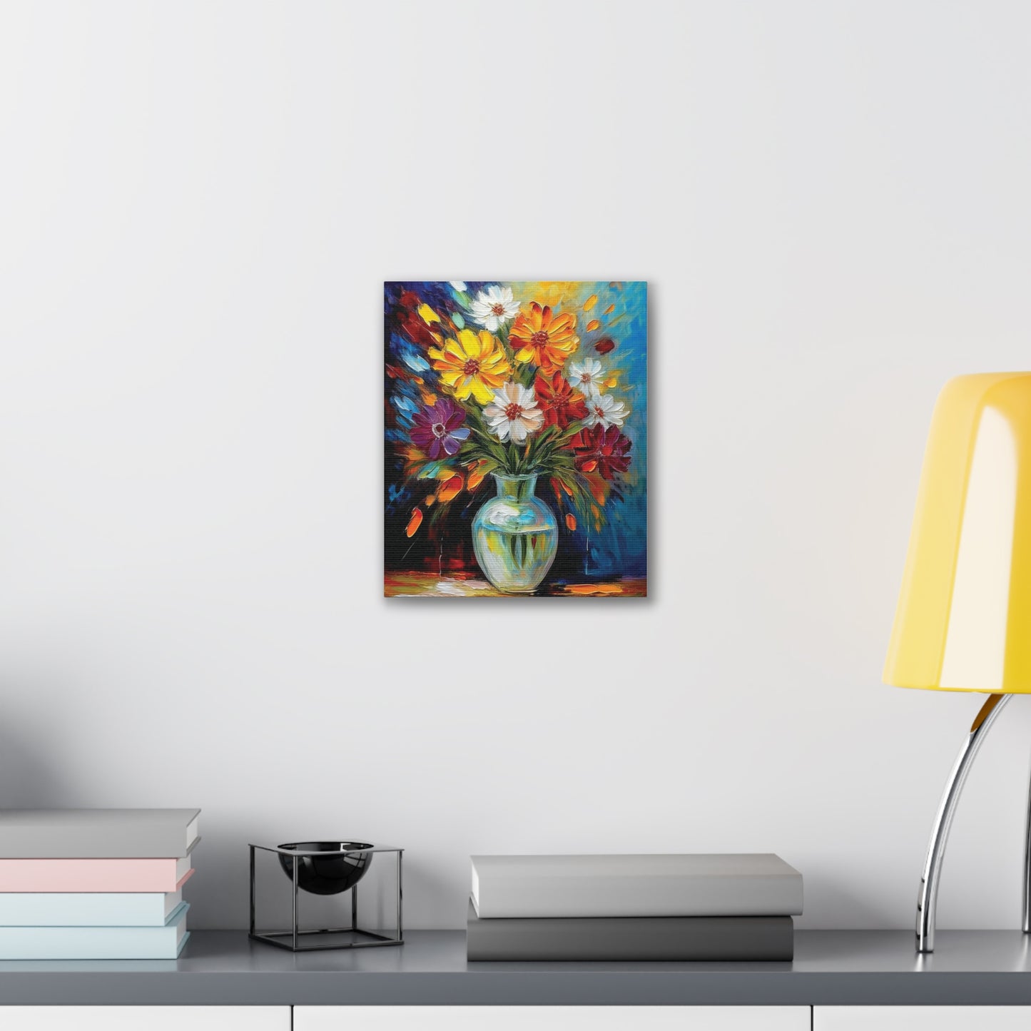 Vibrant Floral Canvas Art, Colorful Home Decor, Flower Wall Art, Bright Room Accent, Unique Gift, Art for All Occasions