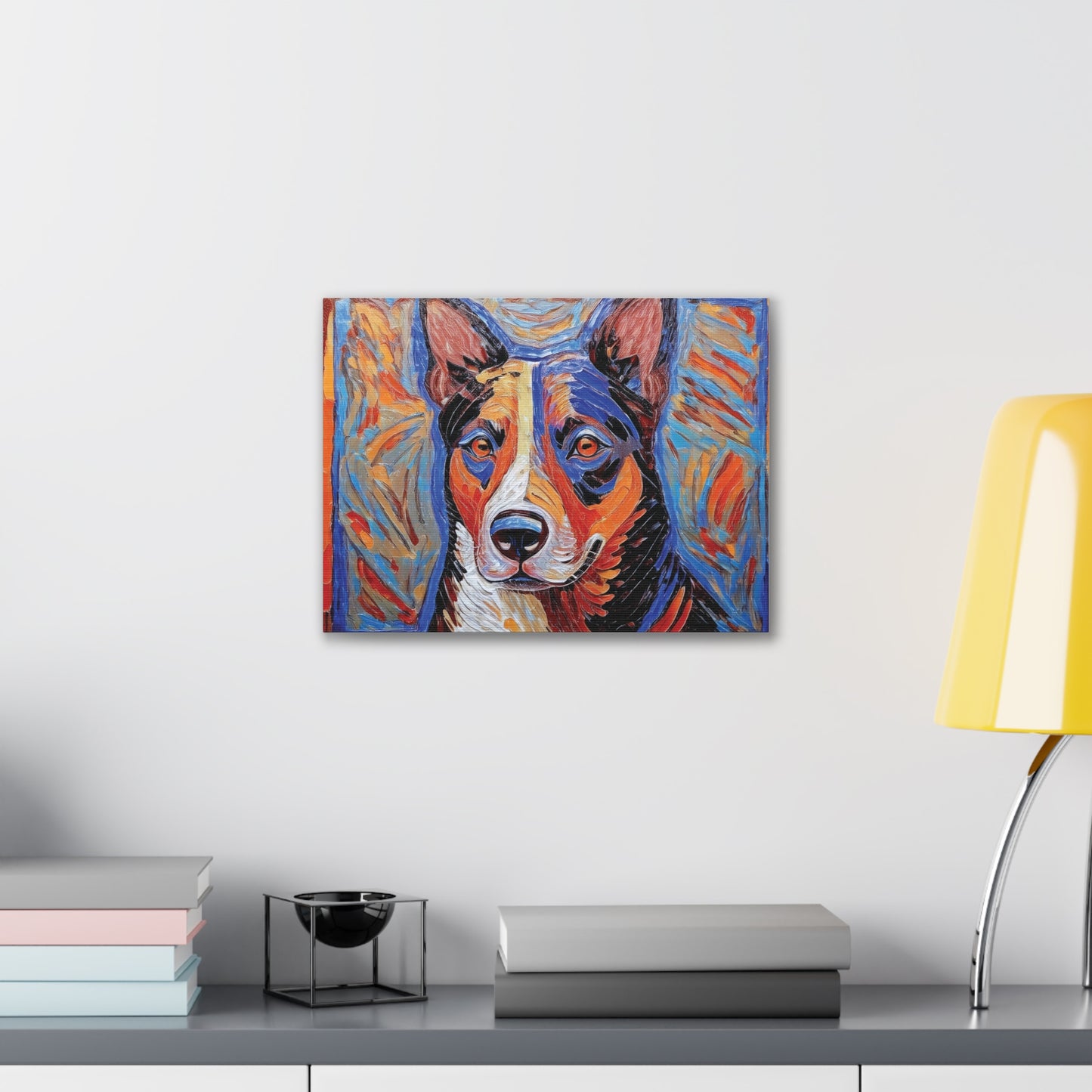 Vibrant Dog Canvas Print, Pet Lover Gift, Colorful Wall Art, Home Decor for Dog Owners, Animal Lover Decor, Unique Gift Idea