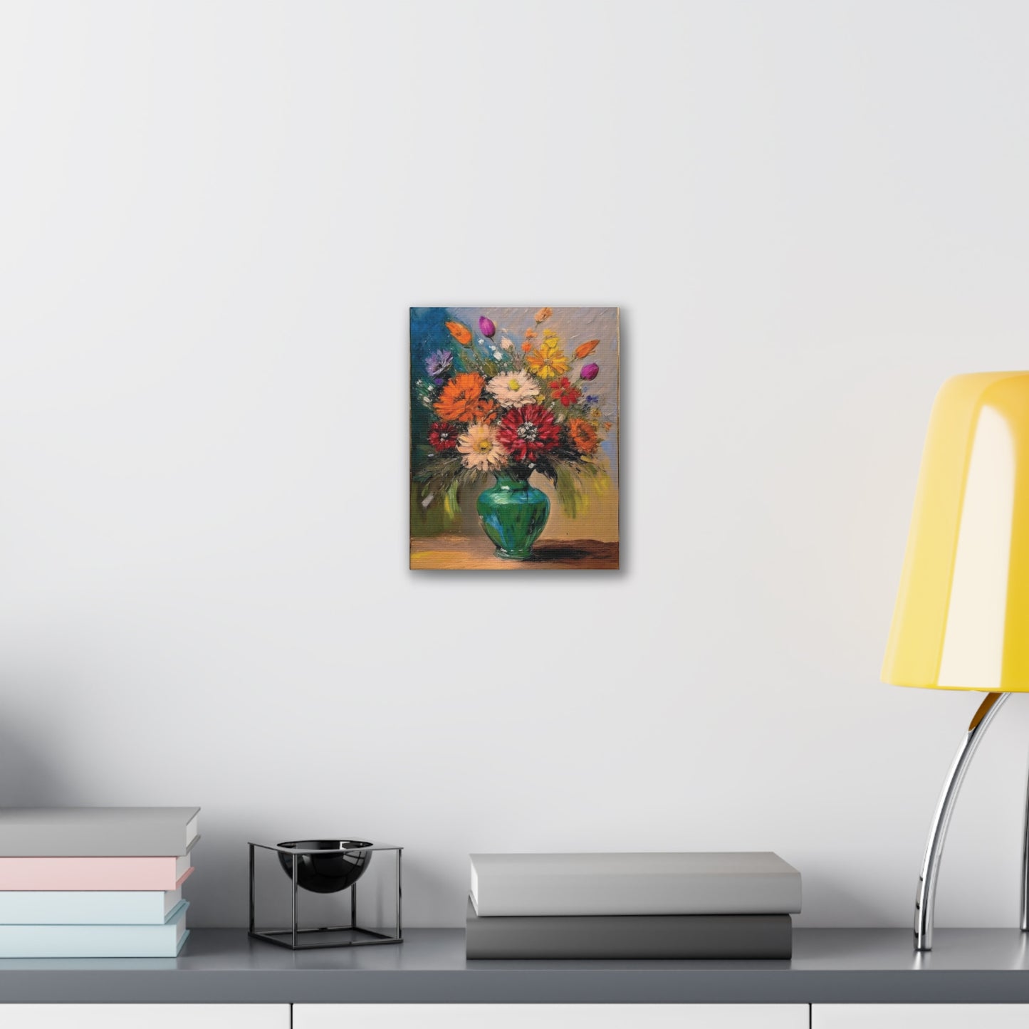 Floral Canvas Art Print, Vibrant Flower Wall Decor, Home Decoration, Gift for Nature Lovers, Colorful Artwork for Celebrations