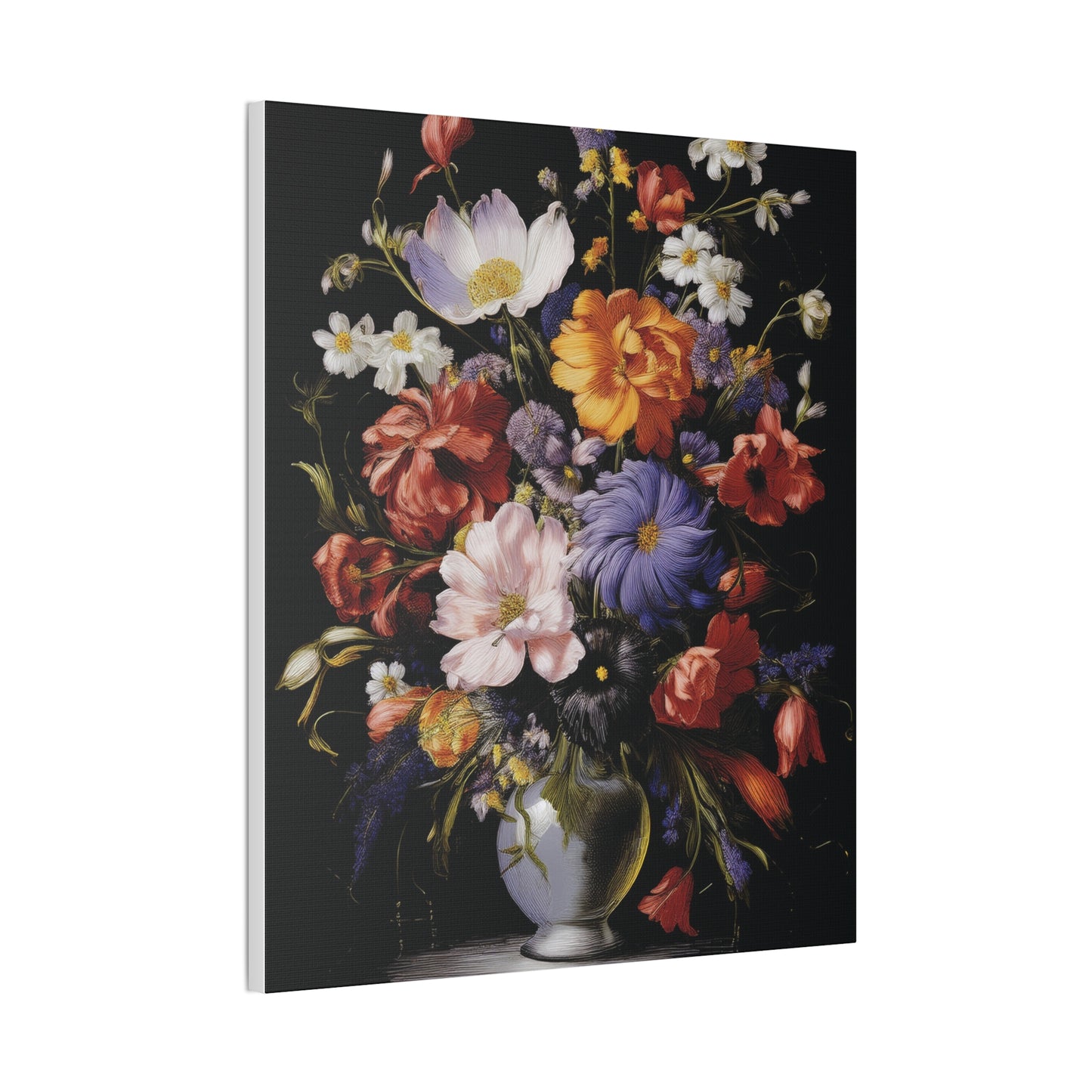 Floral Canvas Art Print, Wall Decor for Home, Vibrant Flower Artwork, Gift for Garden Lovers, Colorful Floral Wall Art, Spring Decoration