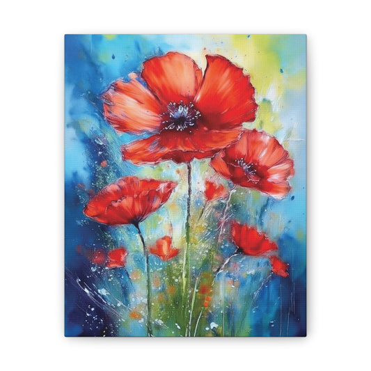Vibrant Floral Canvas Art Print, Home Decor, Wall Hanging, Living Room Decor, Gift for Her