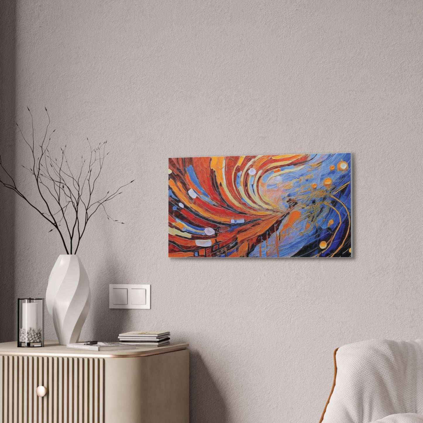 Vibrant Abstract Canvas Art, Colorful Wall Decor for Home or Office, Modern Art Print, Unique Gift for Art Lovers, Colorful Artwork
