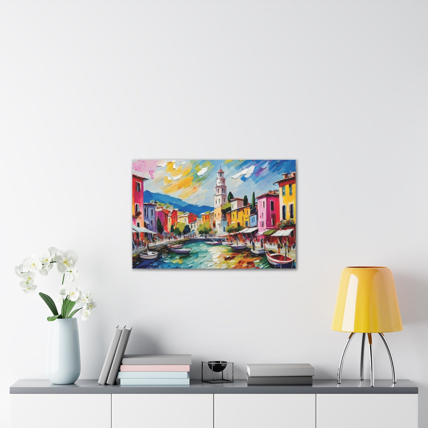 Vibrant Canvas Wall Art, Colorful Landscape Print, Home Decor, Gift for Art Lovers, Living Room Decoration