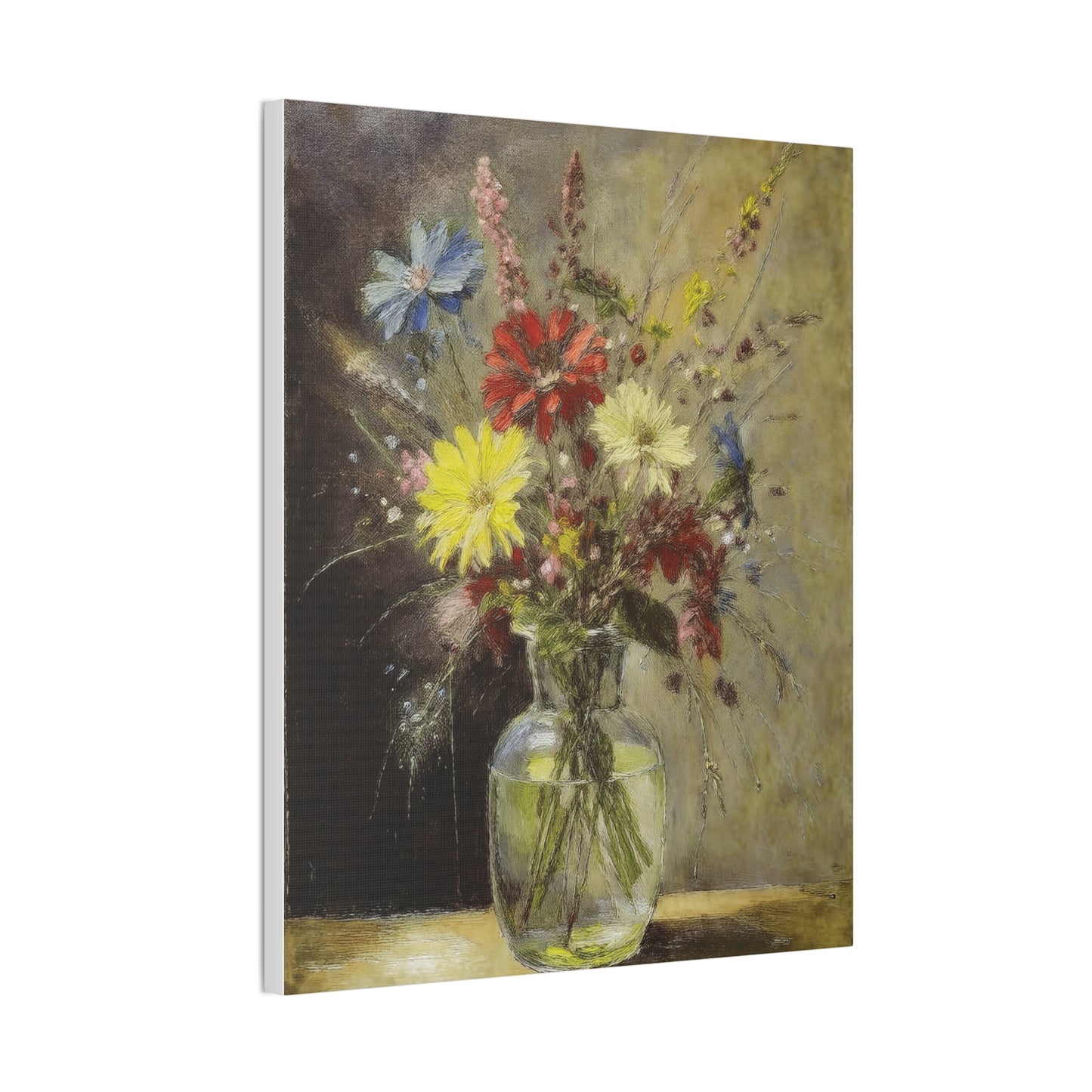 Floral Canvas Art Print, Vibrant Home Decor, Wall Art for Living Room, Colorful Floral Artwork, Gift for Her, Gallery Wrap