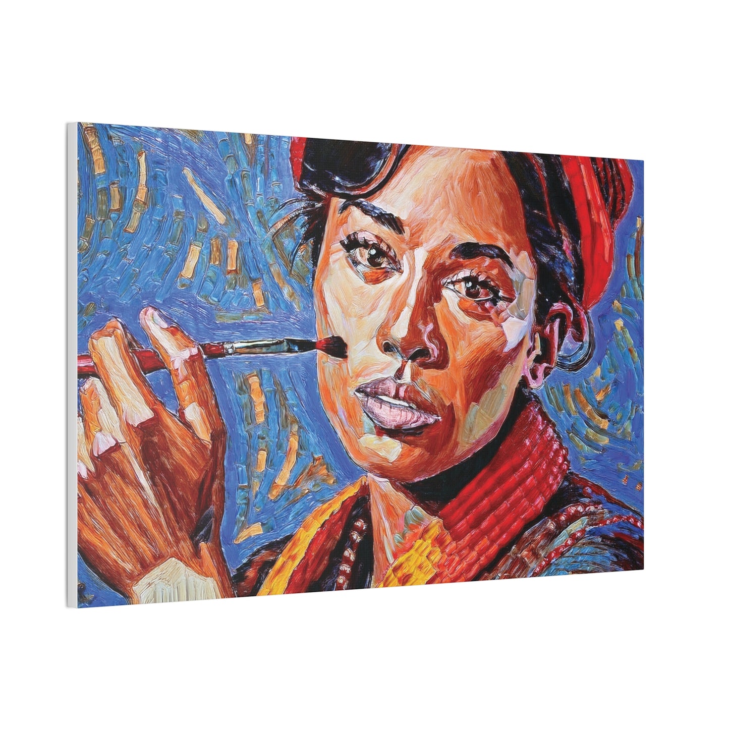 Artistic Canvas Print, Colorful Portrait, Home Decor, Gift for Art Lovers, Wall Art, Unique Artwork