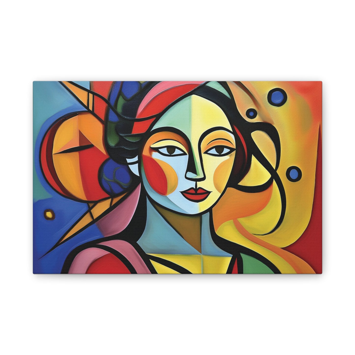 Bold Portrait, Vibrant Abstract Art Canvas Print, Colorful Wall Decor, Unique Gift, Home Aesthetic, Modern Art, Artistic Wall Hanging