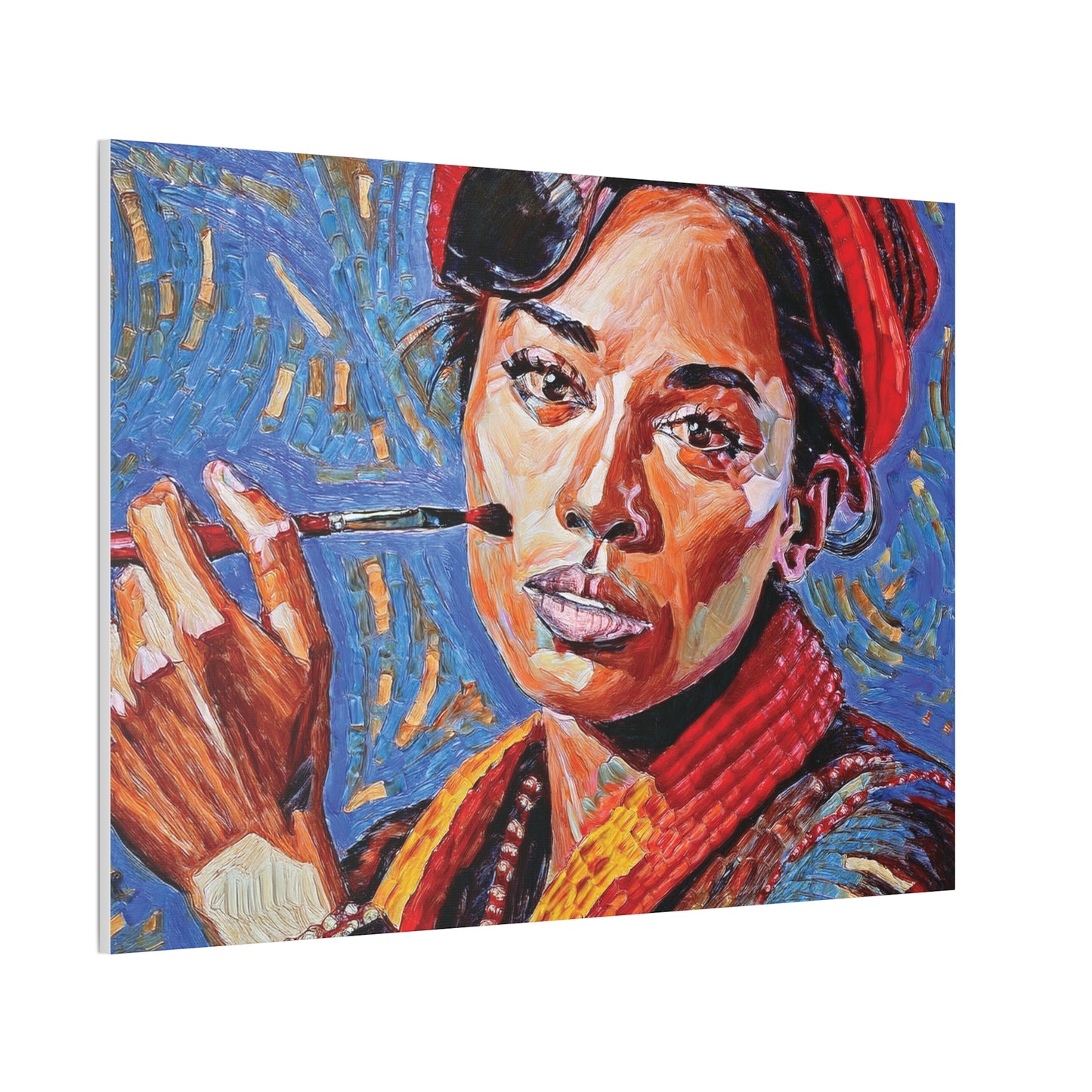 Artistic Canvas Print, Colorful Portrait, Home Decor, Gift for Art Lovers, Wall Art, Unique Artwork