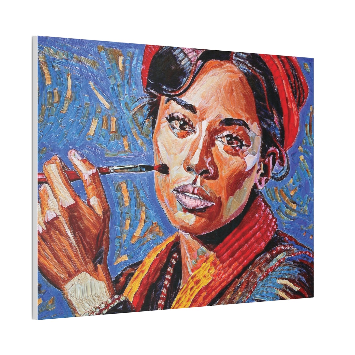 Artistic Canvas Print, Colorful Portrait, Home Decor, Gift for Art Lovers, Wall Art, Unique Artwork