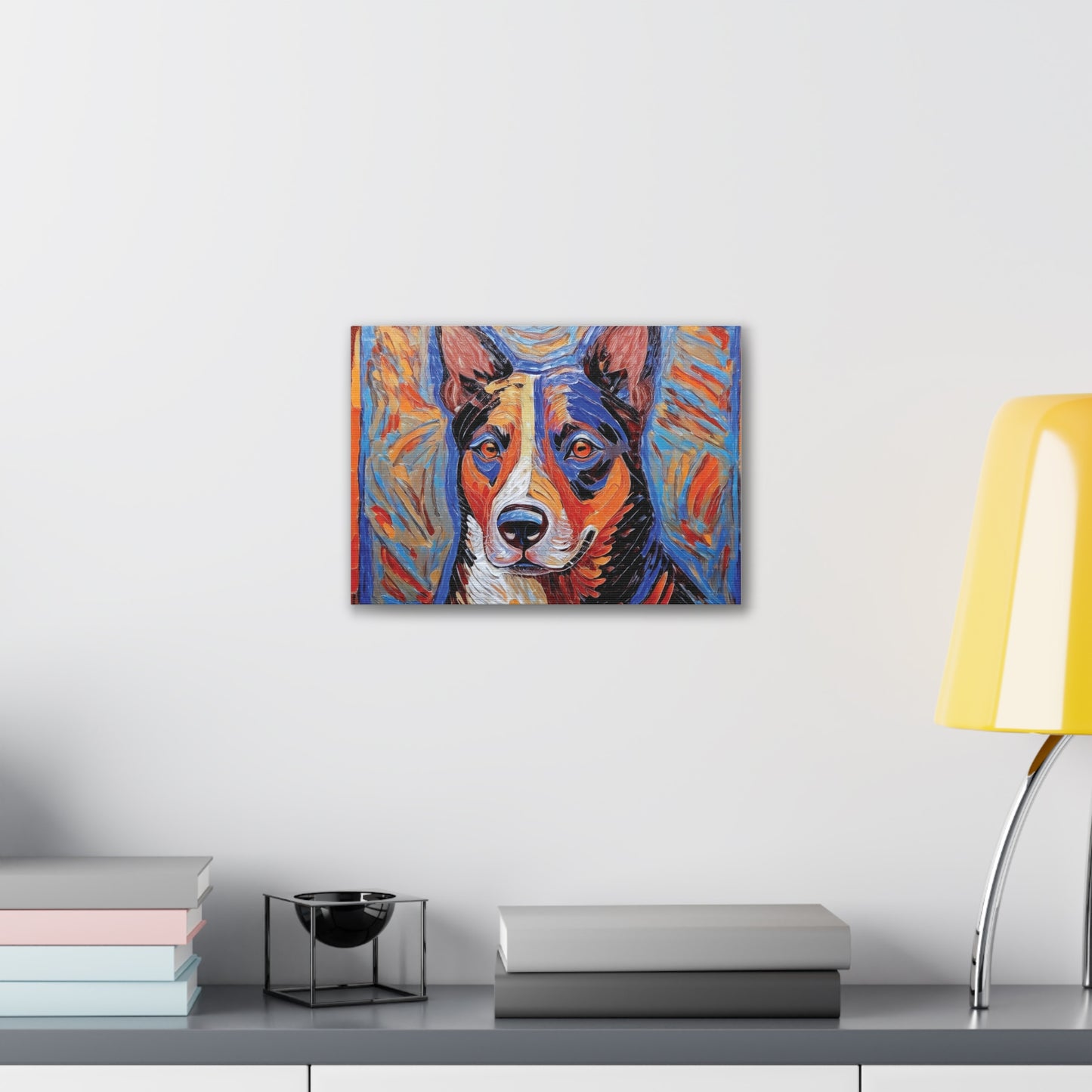 Vibrant Dog Canvas Print, Pet Lover Gift, Colorful Wall Art, Home Decor for Dog Owners, Animal Lover Decor, Unique Gift Idea