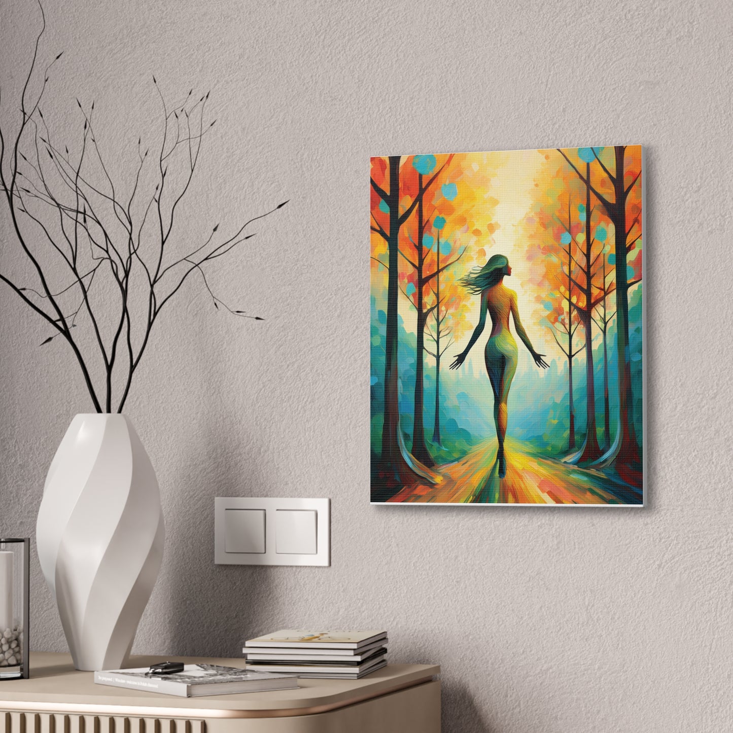 Whimsical Tree Path Canvas Print, Home Decor, Wall Art, Gift for Nature Lovers, Autumn Decor, Inspirational Artwork
