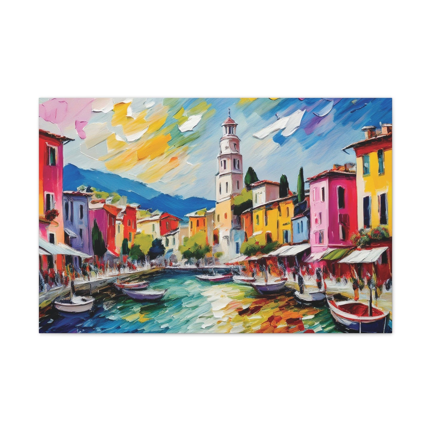 Vibrant Canvas Wall Art, Colorful Landscape Print, Home Decor, Gift for Art Lovers, Living Room Decoration