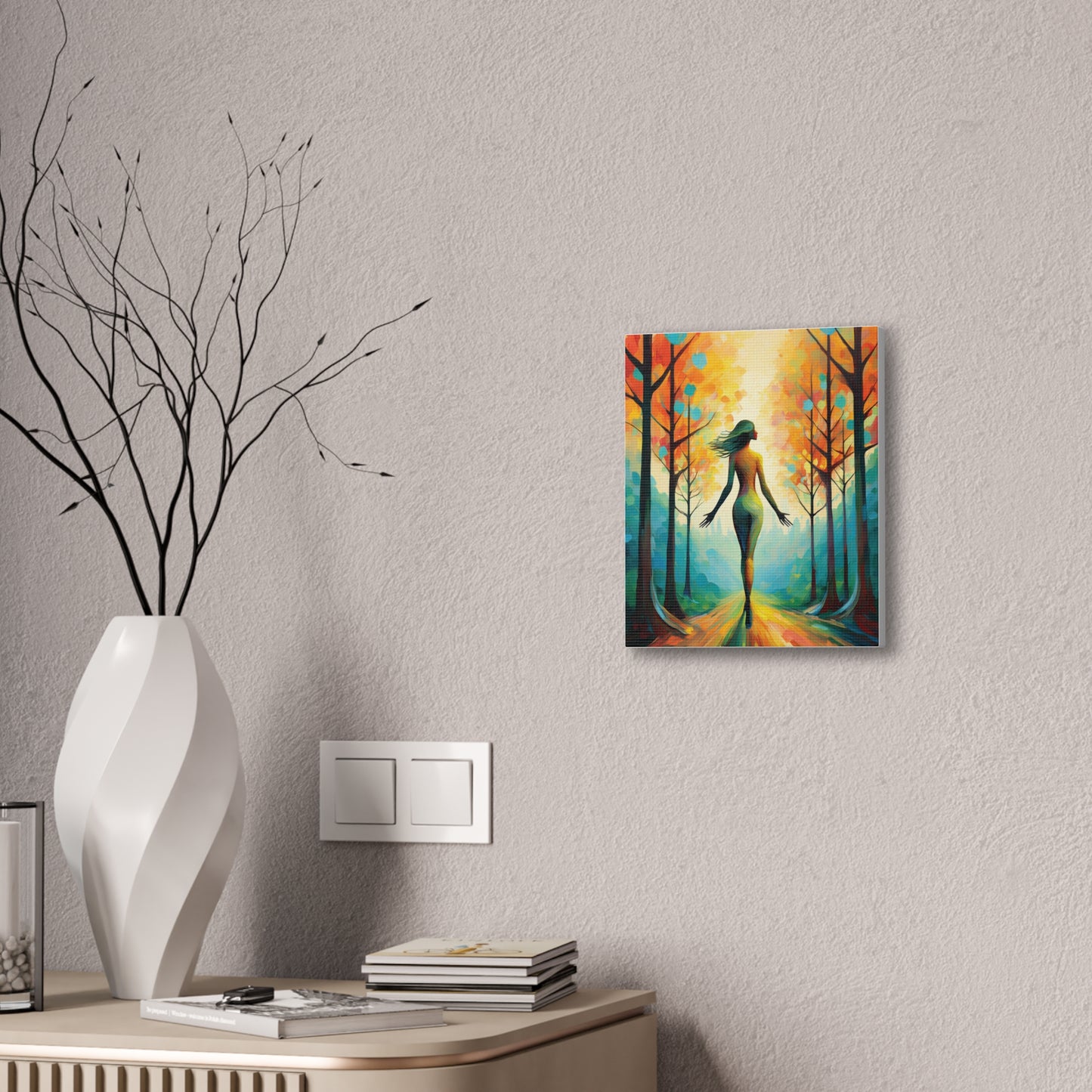 Whimsical Tree Path Canvas Print, Home Decor, Wall Art, Gift for Nature Lovers, Autumn Decor, Inspirational Artwork