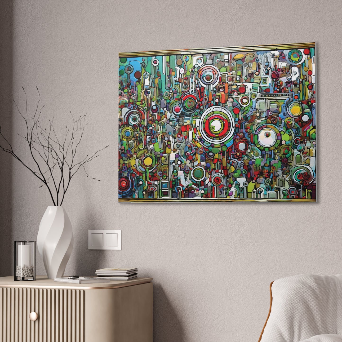 Colorful Abstract Canvas Art Print, Vibrant Wall Decor, Modern Home Decoration, Unique Gift Idea, Artistic Interior Design