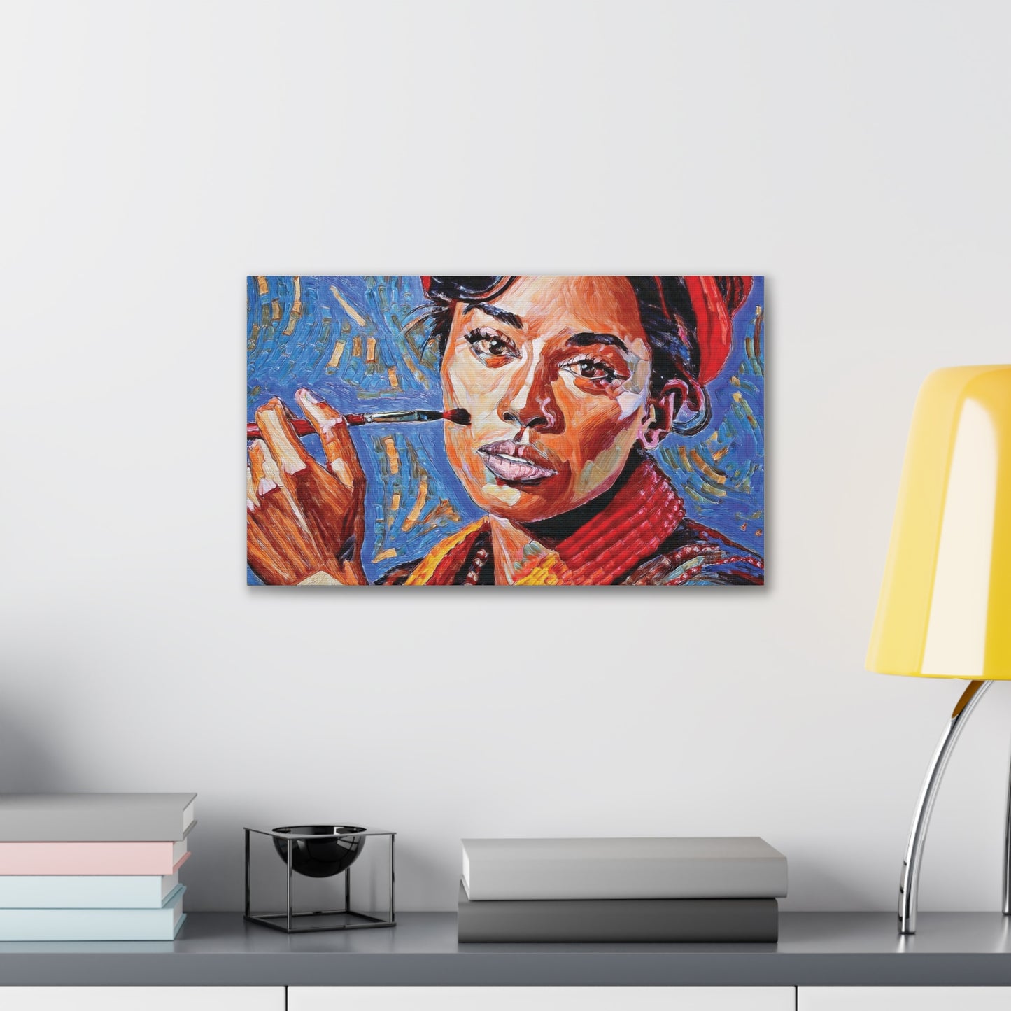 Artistic Canvas Print, Colorful Portrait, Home Decor, Gift for Art Lovers, Wall Art, Unique Artwork