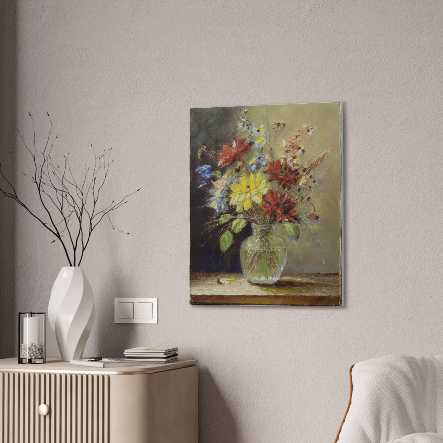 Vintage Floral Canvas Art, Impressionist Wall Decor, Flower Artwork, Home Decor, Gift for Flower Lovers, Spring Decor