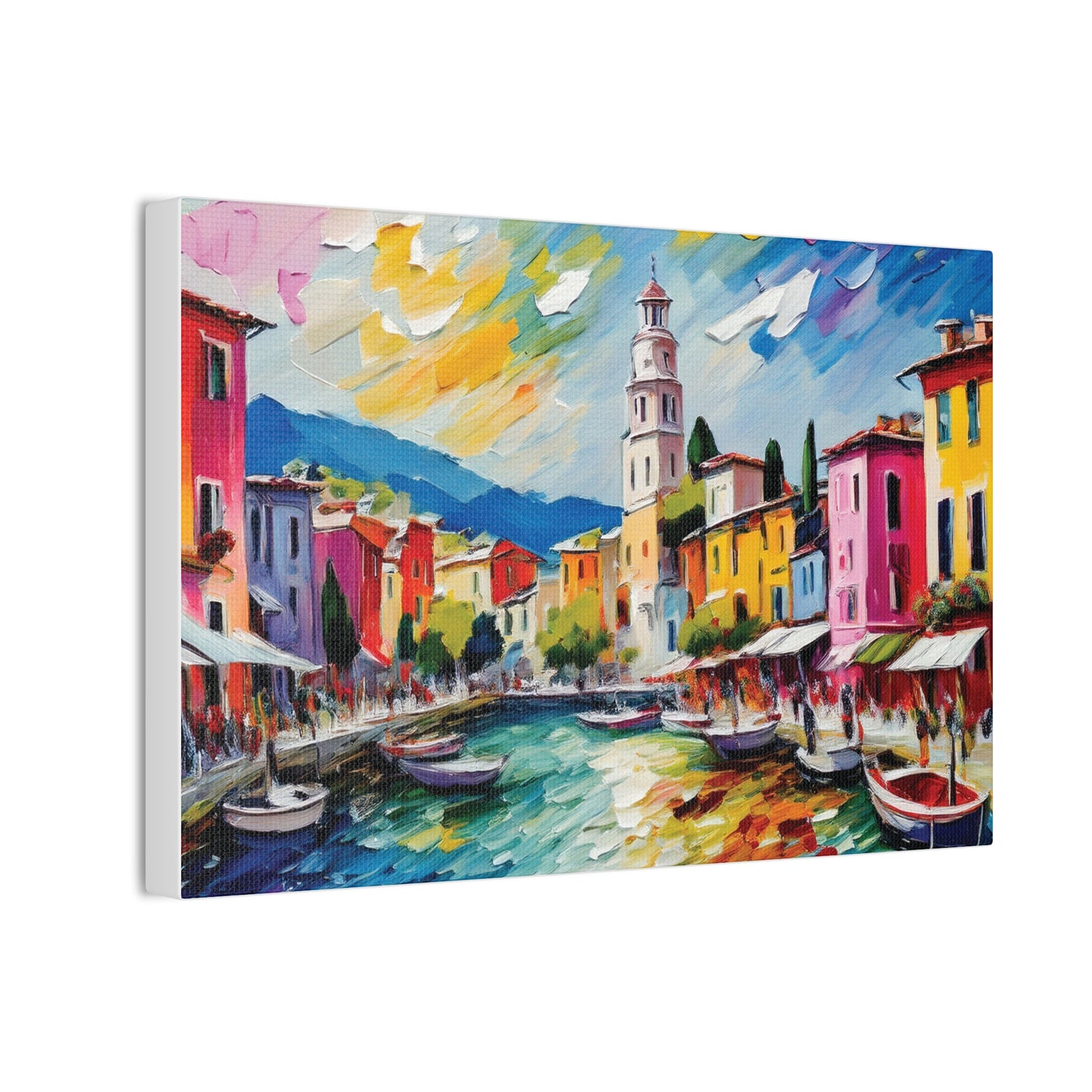 Vibrant Canvas Wall Art, Colorful Landscape Print, Home Decor, Gift for Art Lovers, Living Room Decoration