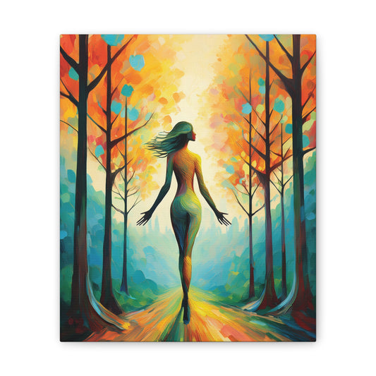 Whimsical Tree Path Canvas Print, Home Decor, Wall Art, Gift for Nature Lovers, Autumn Decor, Inspirational Artwork