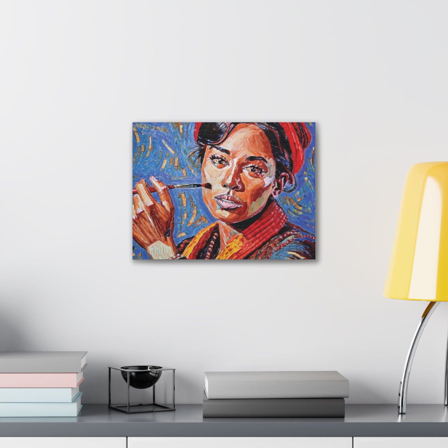 Artistic Canvas Print, Colorful Portrait, Home Decor, Gift for Art Lovers, Wall Art, Unique Artwork