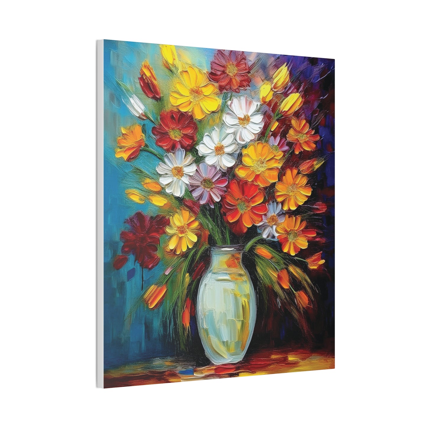 Vibrant Floral Canvas Art | Colorful Flower Wall Decor, Home Gift, Art Print, Spring Decor, Gift for Her, Botanical Artwork