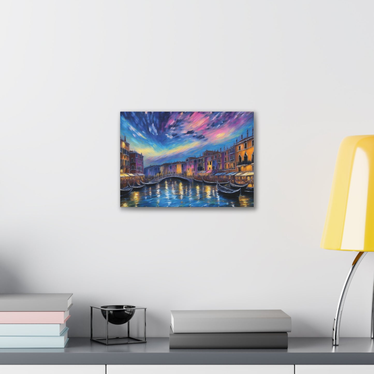 Canvas Wall Art, Serene Venice Scene, Home Decor, Art Gift for Her, Office Wall Decoration, Colorful Landscape Print