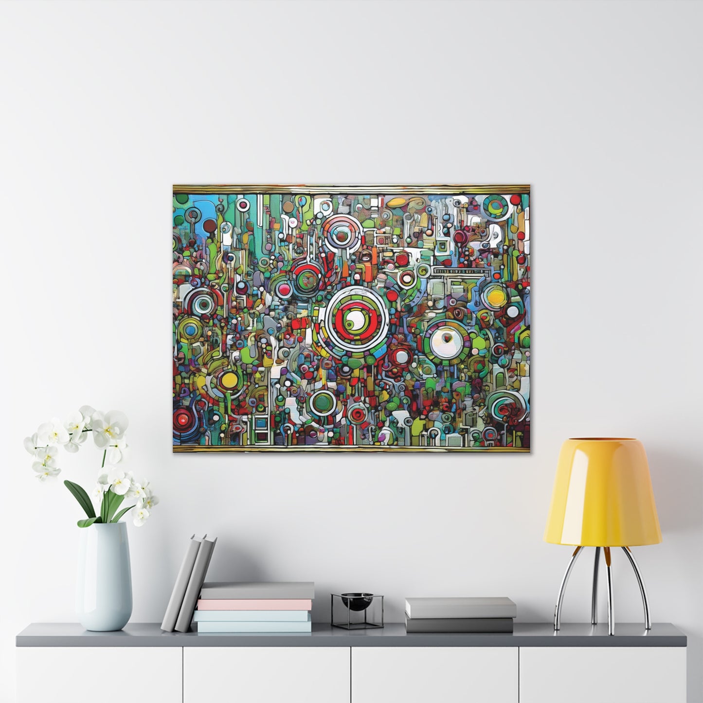Colorful Abstract Canvas Art Print, Vibrant Wall Decor, Modern Home Decoration, Unique Gift Idea, Artistic Interior Design