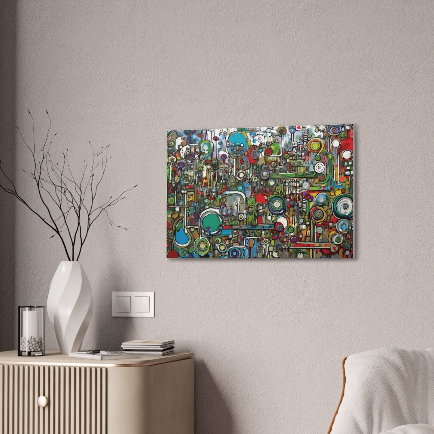 Abstract Wall Art Canvas, Colorful Modern Decoration, Unique Artwork for Home, Office Decor, Gift for Art Lovers
