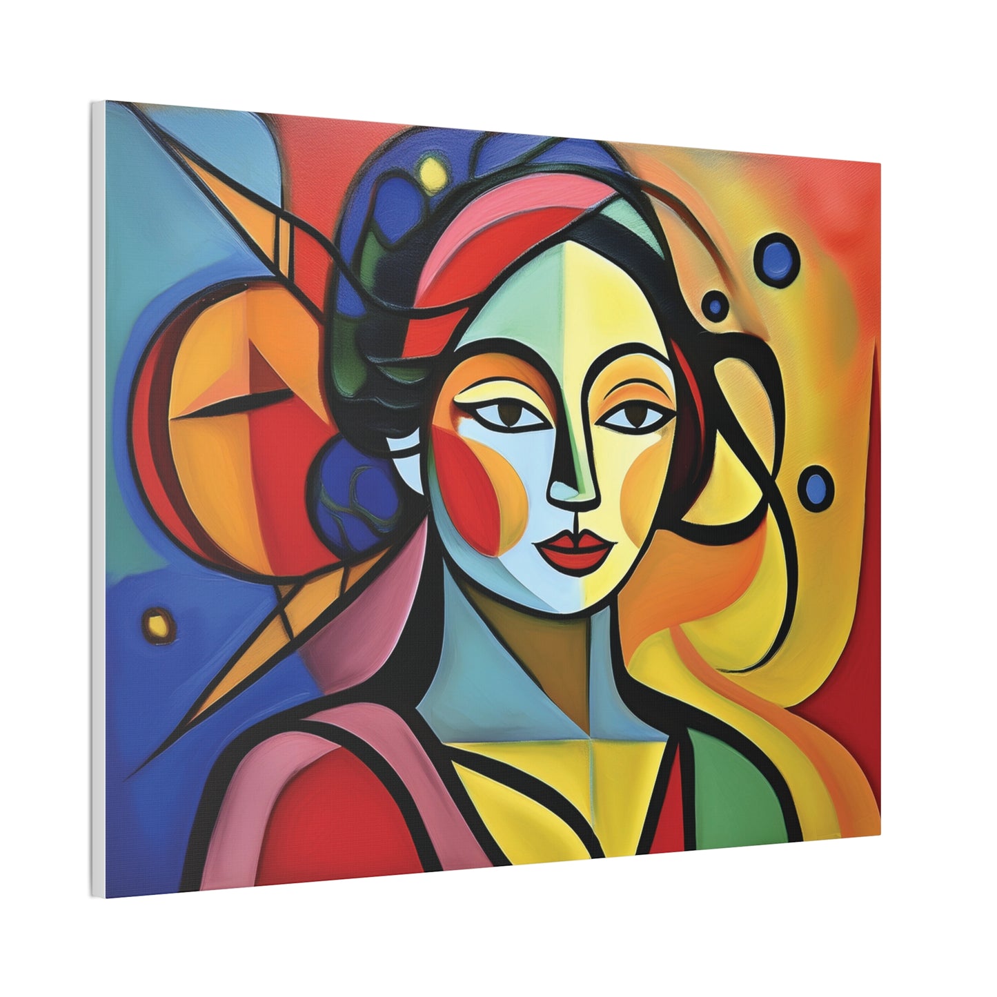 Bold Portrait, Vibrant Abstract Art Canvas Print, Colorful Wall Decor, Unique Gift, Home Aesthetic, Modern Art, Artistic Wall Hanging