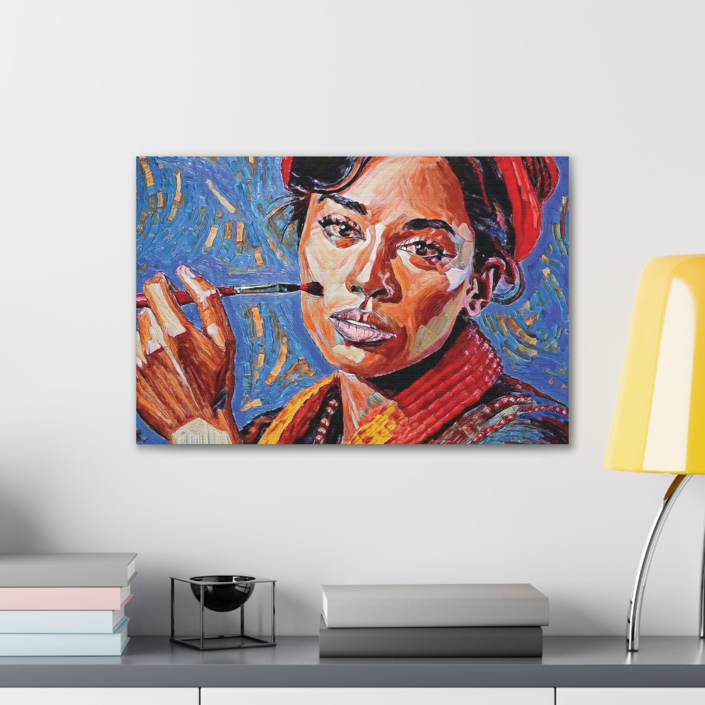 Artistic Canvas Print, Colorful Portrait, Home Decor, Gift for Art Lovers, Wall Art, Unique Artwork