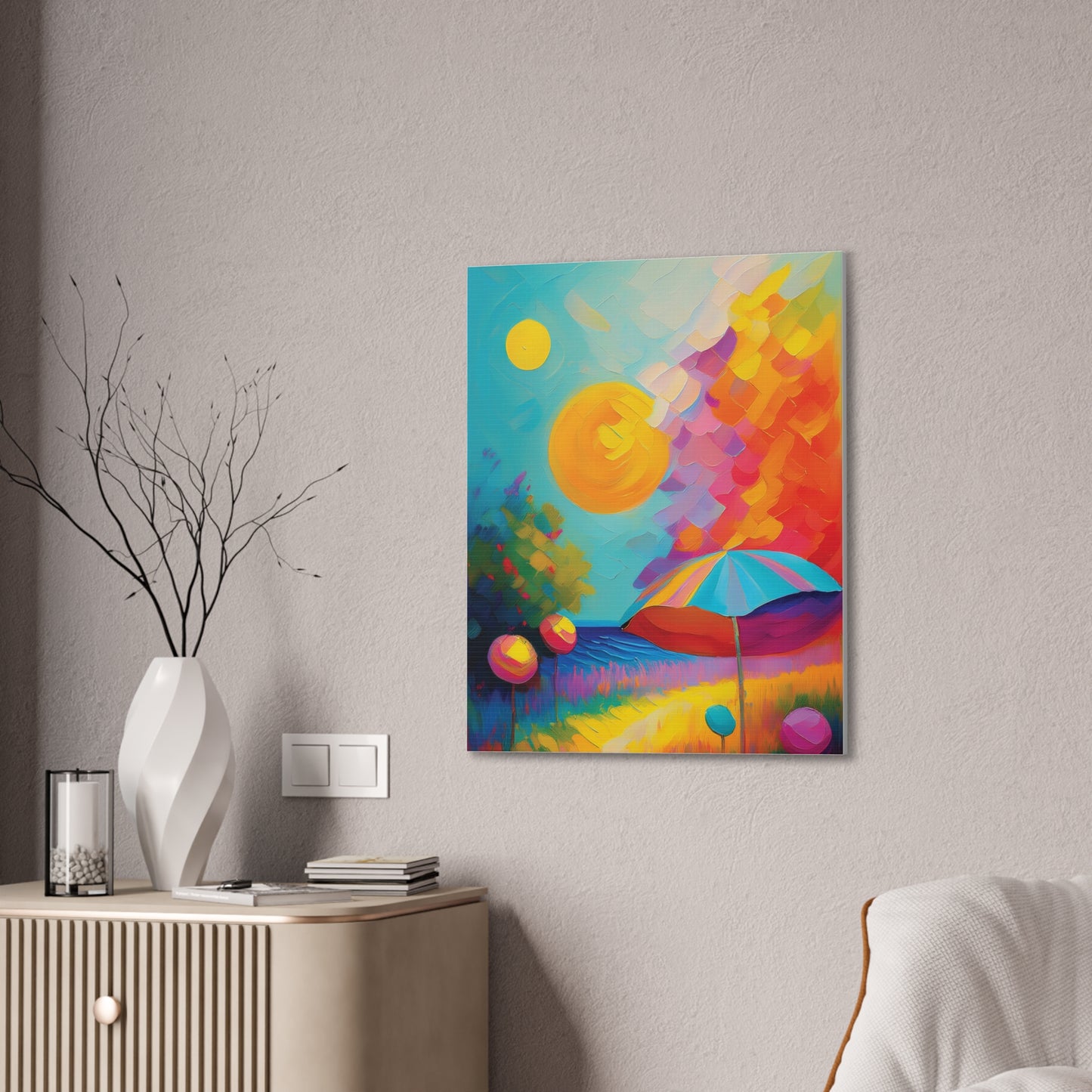 Vibrant Canvas Art, Colorful Wall Decor for Home, Brighten Your Space, Gift for Art Lovers, Ideal for Living Room or Bedroom