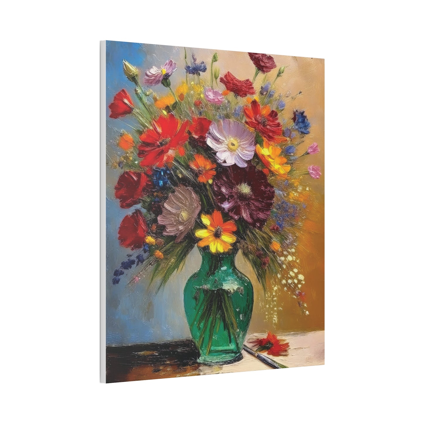 Floral Canvas Art Print, Colorful Flower Wall Decor, Home Interior Design, Gift for Art Lovers, Spring Decor
