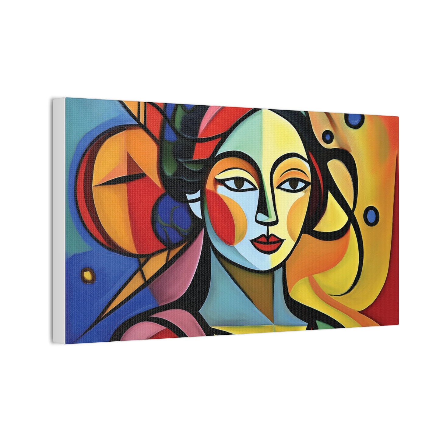 Bold Portrait, Vibrant Abstract Art Canvas Print, Colorful Wall Decor, Unique Gift, Home Aesthetic, Modern Art, Artistic Wall Hanging