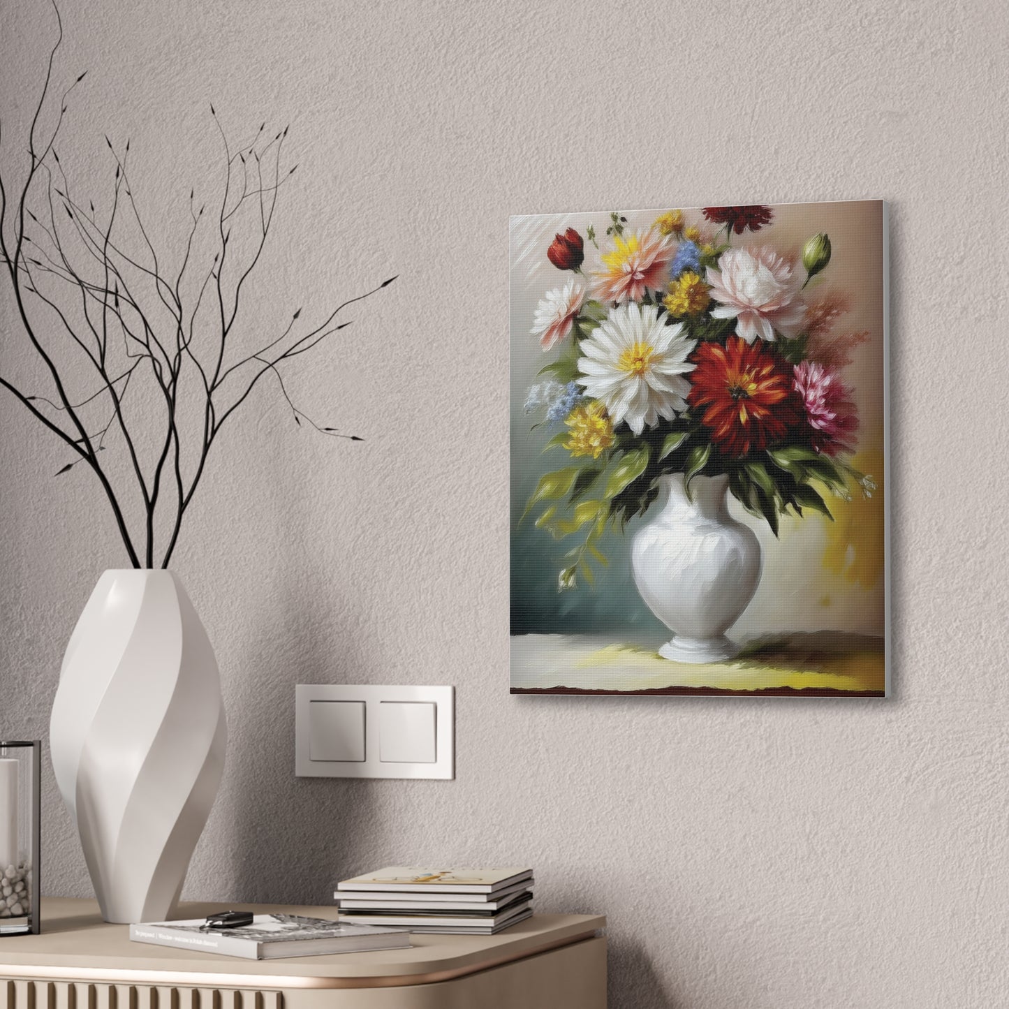 Floral Canvas Print, Beautiful Flower Artwork for Home Decor, Garden Lover Gift, Wall Art for Special Occasions