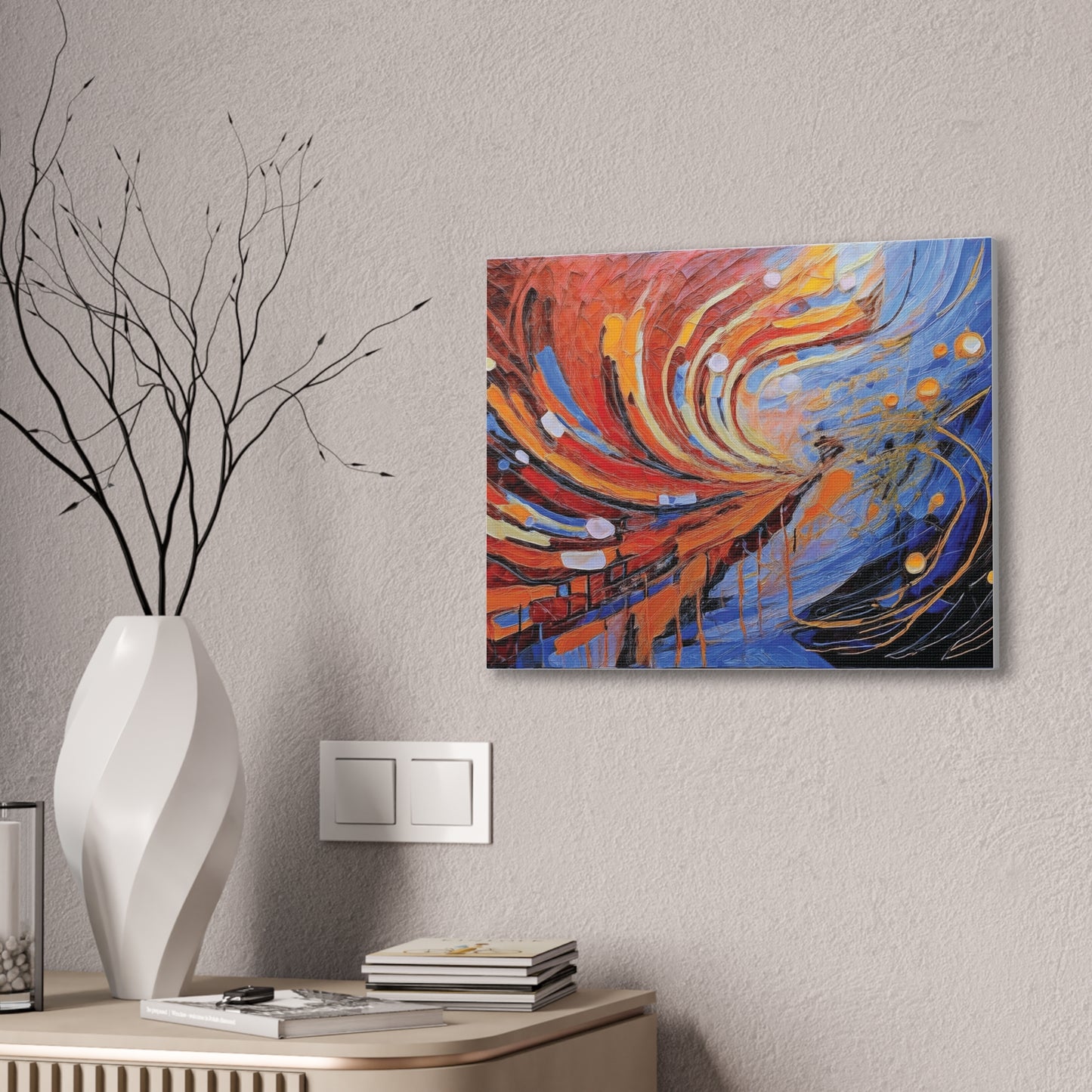 Vibrant Abstract Canvas Art, Colorful Wall Decor for Home or Office, Modern Art Print, Unique Gift for Art Lovers, Colorful Artwork