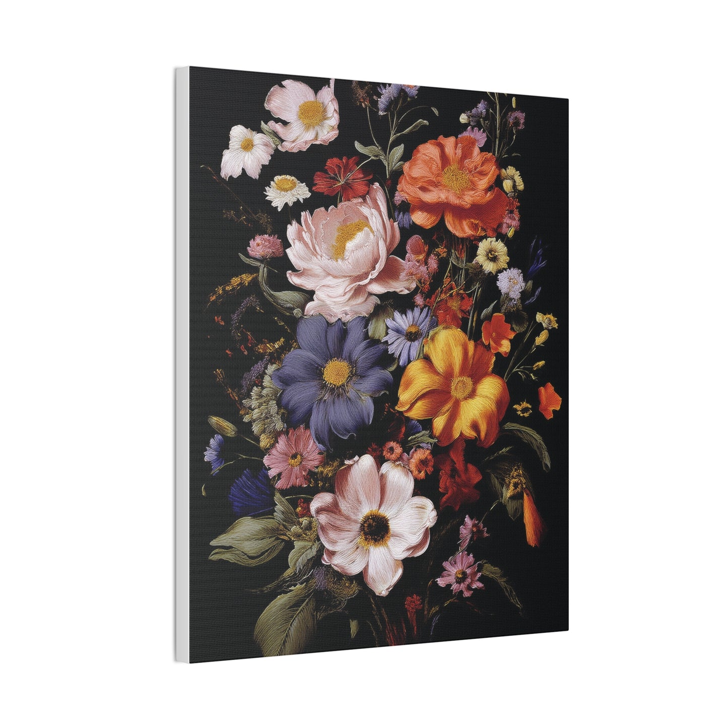 Floral Wall Art Canvas, Botanical Artwork, Home Decor, Gift for Her, Abstract Flower Print, Colorful Flower Canvas