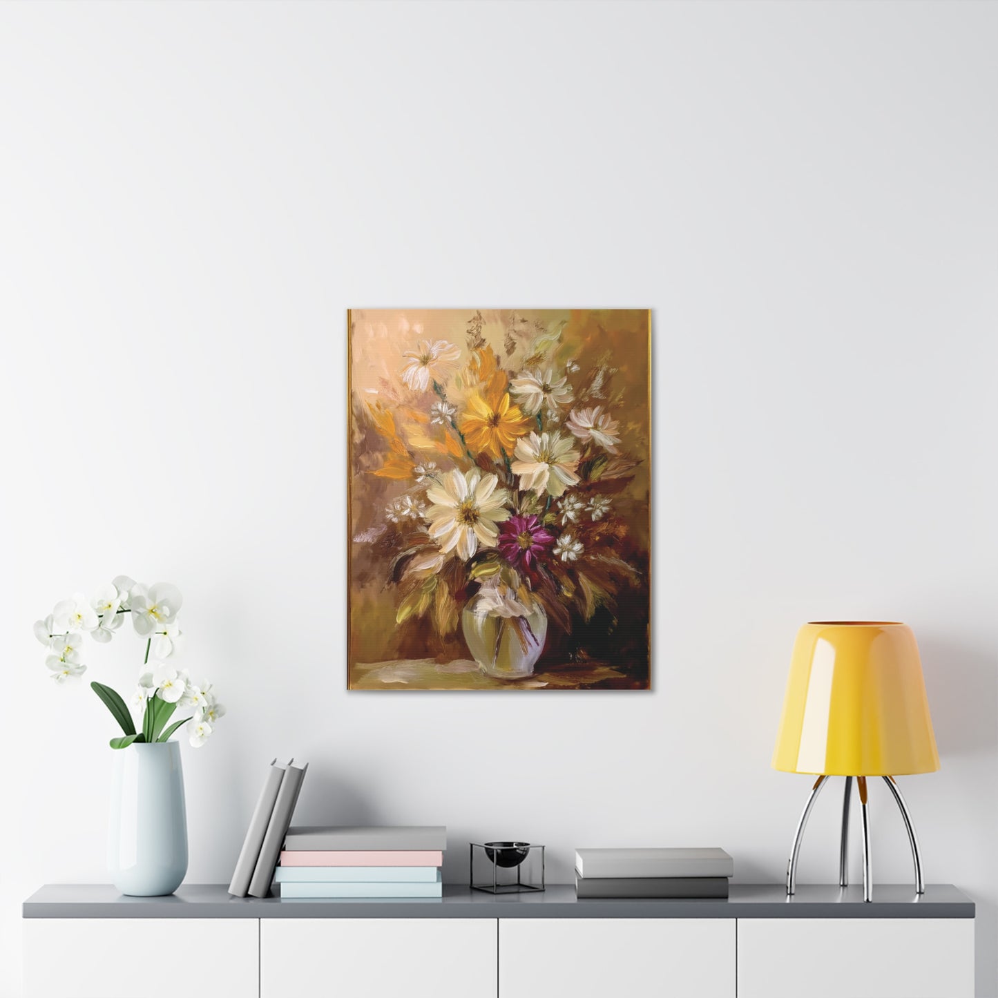 Floral Canvas Art Print, Home Decor, Gallery Wall Art, Mother's Day Gift, Vintage Flower Painting, Elegant Wall Decor