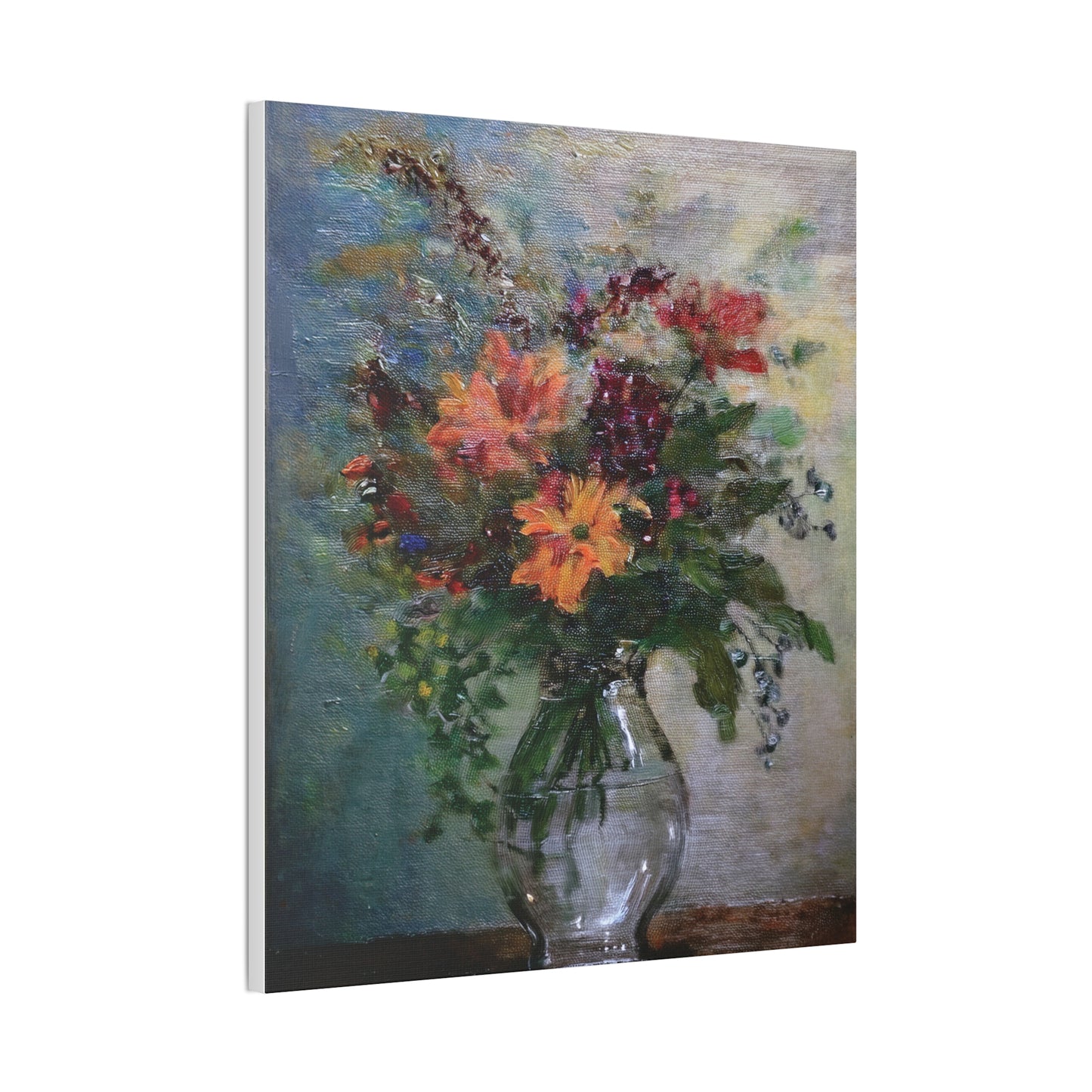 Floral Canvas Wall Art, Vintage Flower Painting, Home Decor, Gift for Her, Living Room Decoration, Art for All Occasions
