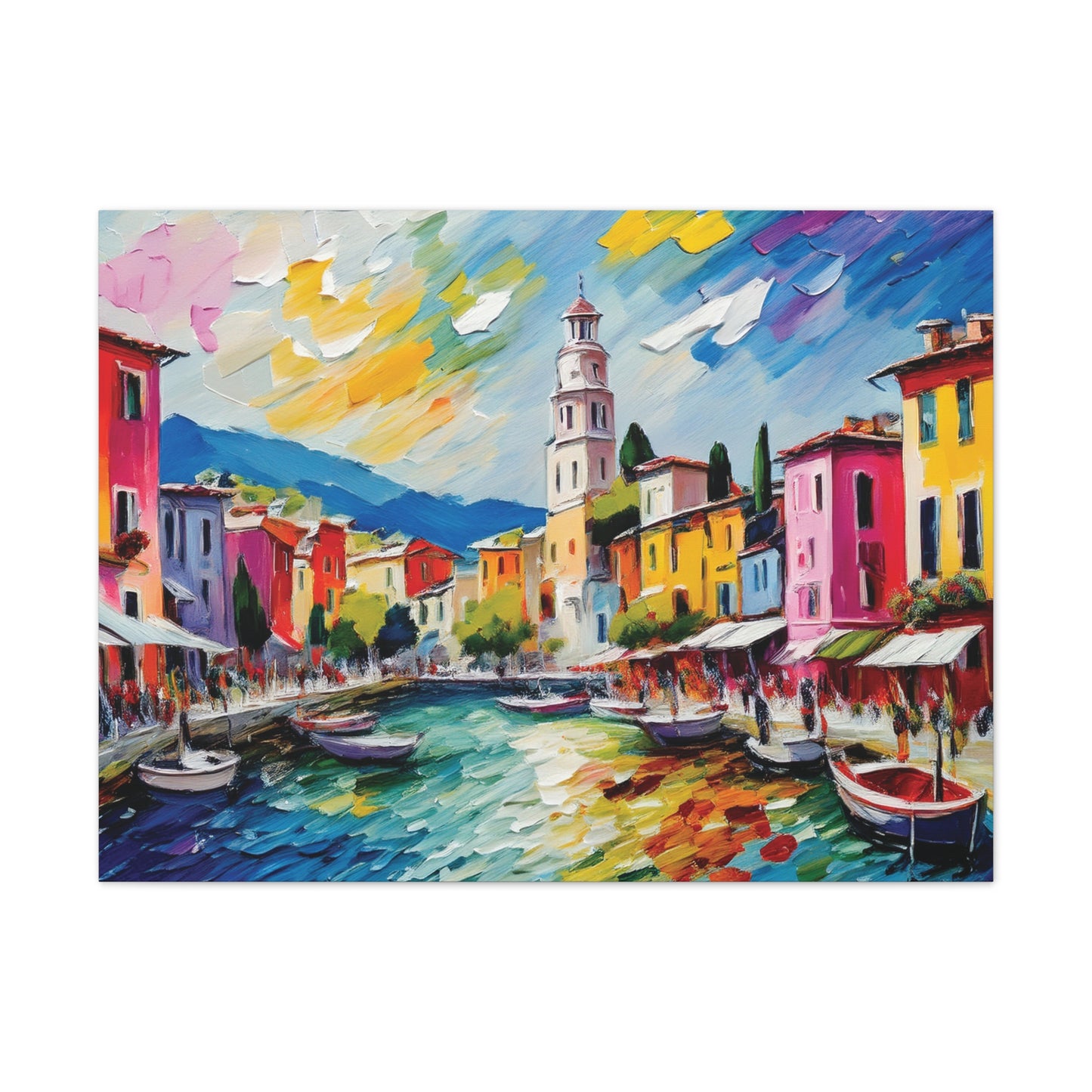 Vibrant Canvas Wall Art, Colorful Landscape Print, Home Decor, Gift for Art Lovers, Living Room Decoration