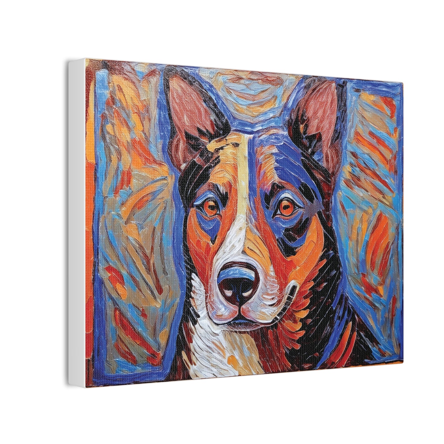 Vibrant Dog Canvas Print, Pet Lover Gift, Colorful Wall Art, Home Decor for Dog Owners, Animal Lover Decor, Unique Gift Idea