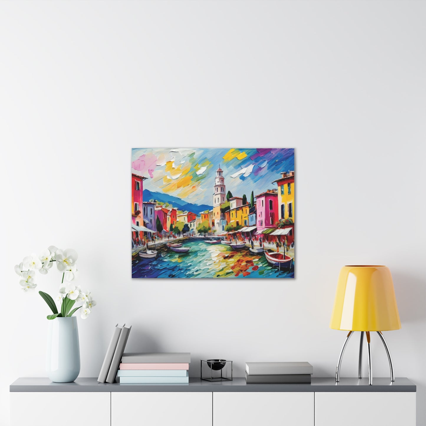 Vibrant Canvas Wall Art, Colorful Landscape Print, Home Decor, Gift for Art Lovers, Living Room Decoration