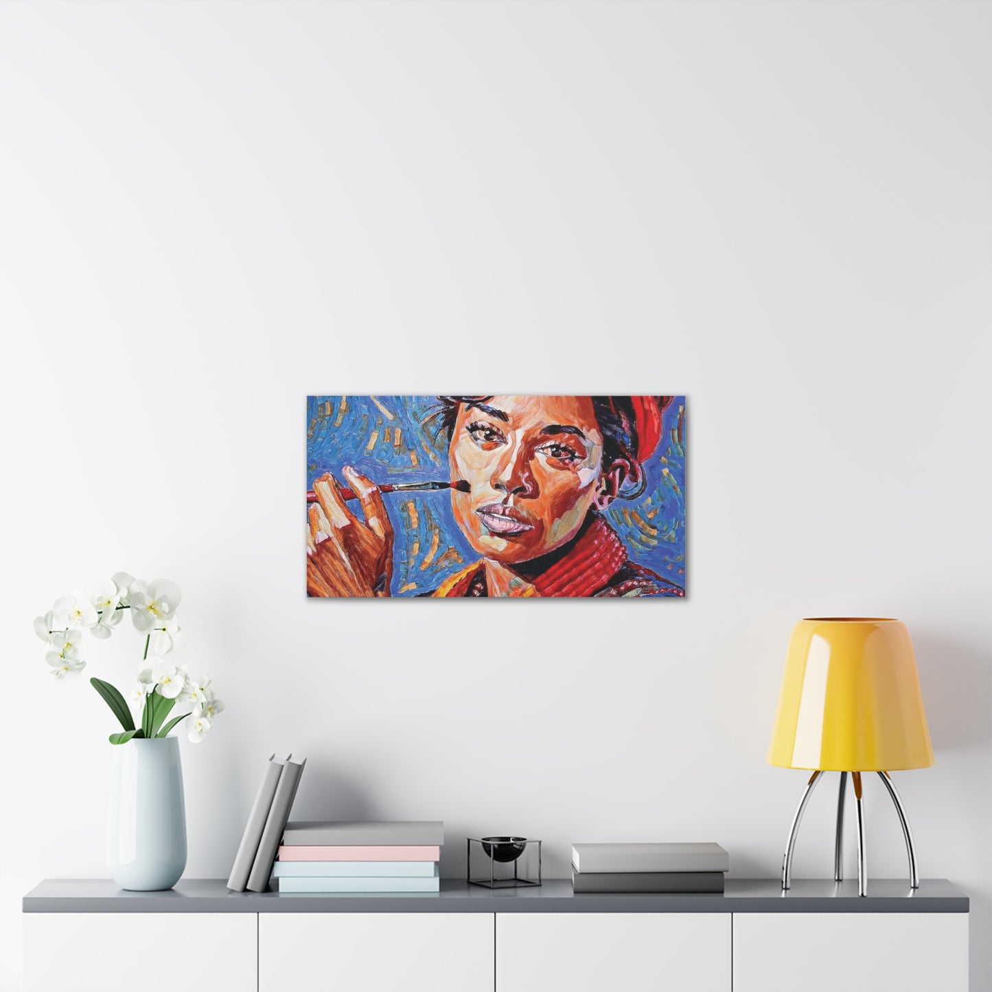 Artistic Canvas Print, Colorful Portrait, Home Decor, Gift for Art Lovers, Wall Art, Unique Artwork