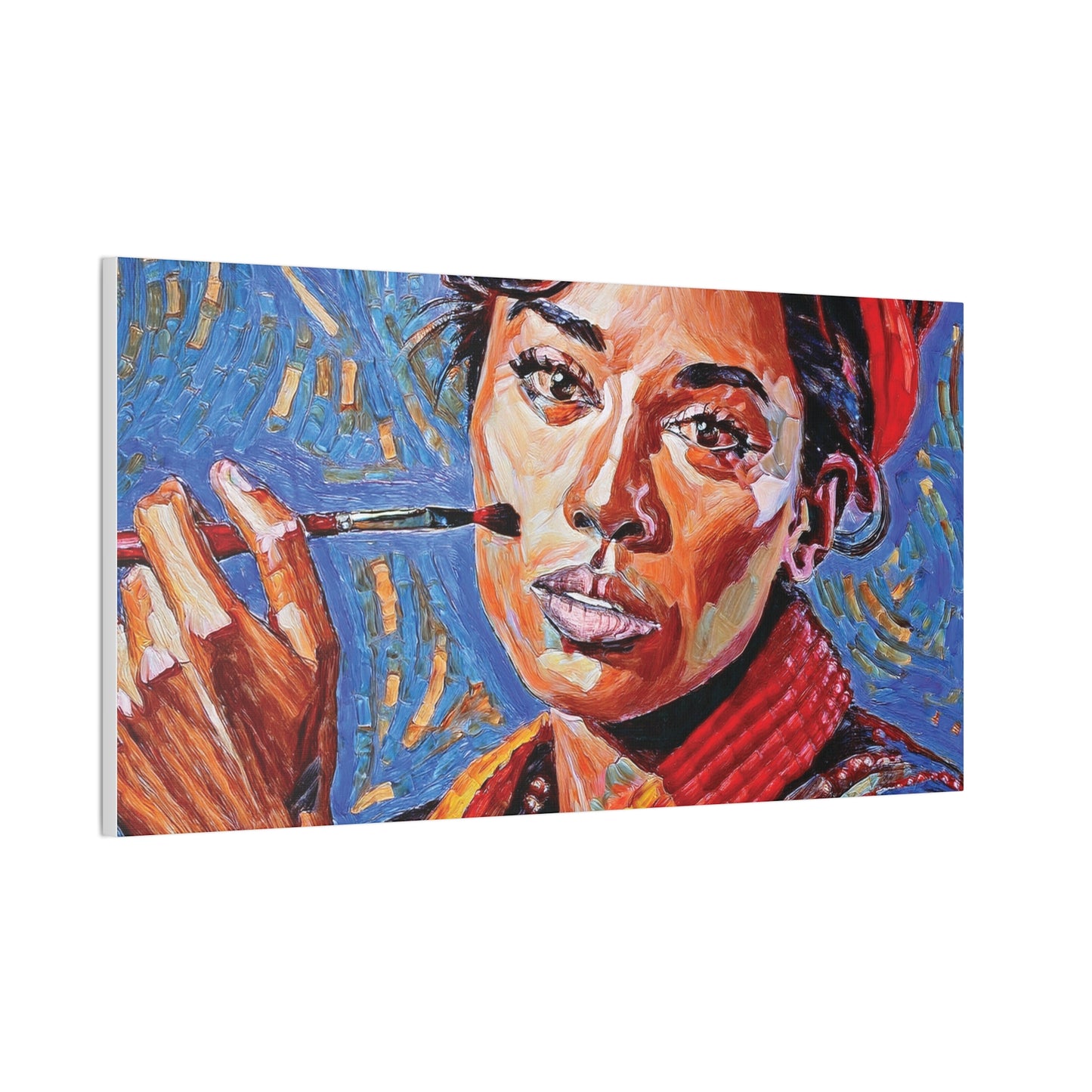 Artistic Canvas Print, Colorful Portrait, Home Decor, Gift for Art Lovers, Wall Art, Unique Artwork