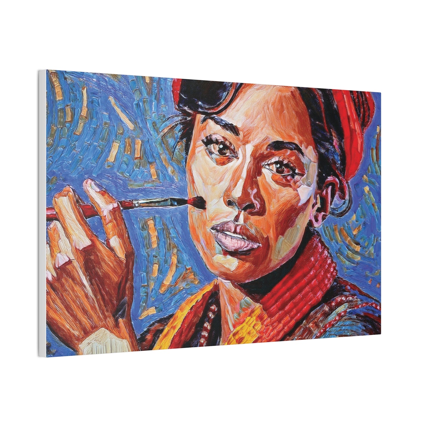 Artistic Canvas Print, Colorful Portrait, Home Decor, Gift for Art Lovers, Wall Art, Unique Artwork