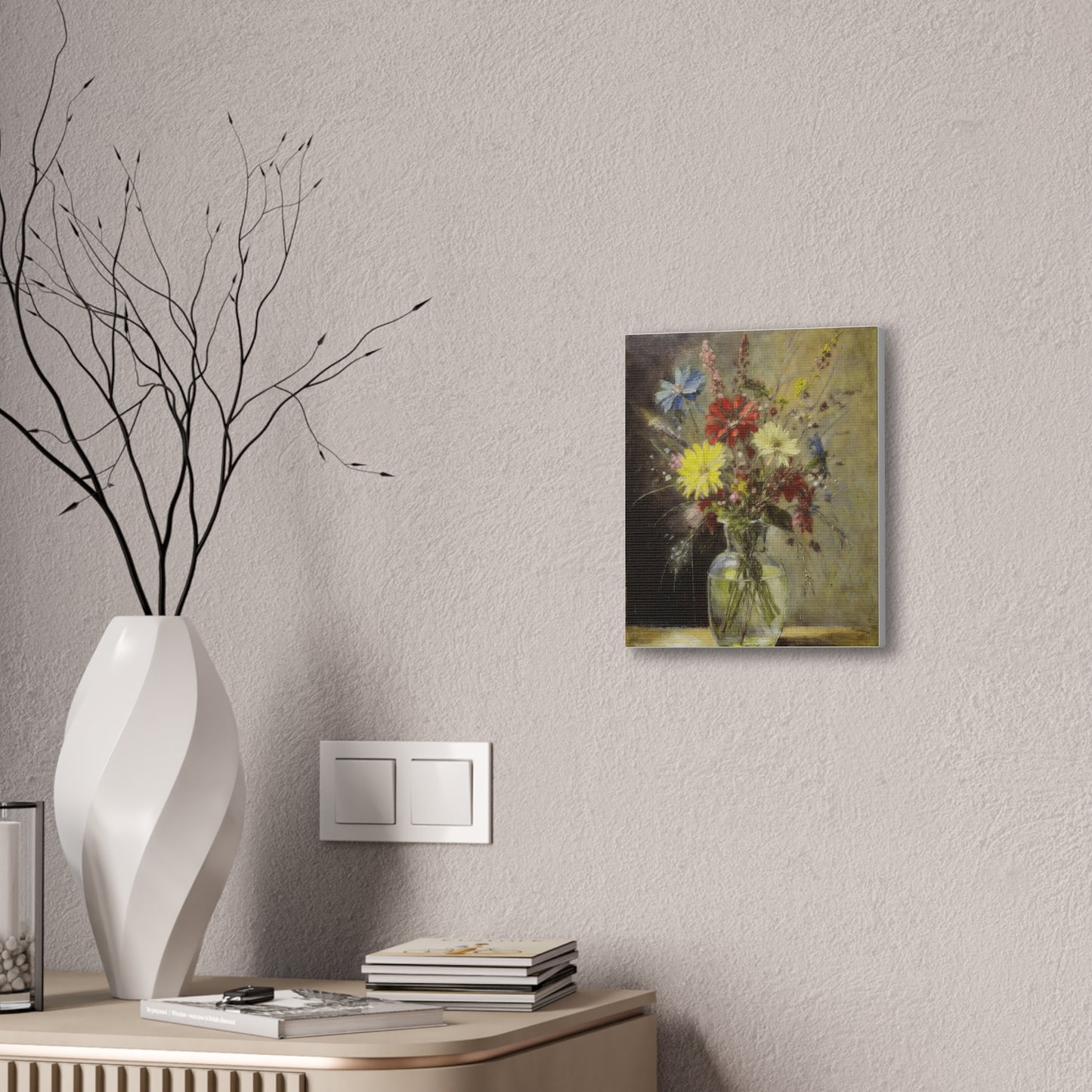 Floral Canvas Art Print, Vibrant Home Decor, Wall Art for Living Room, Colorful Floral Artwork, Gift for Her, Gallery Wrap