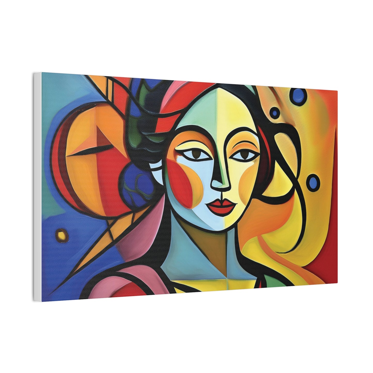 Bold Portrait, Vibrant Abstract Art Canvas Print, Colorful Wall Decor, Unique Gift, Home Aesthetic, Modern Art, Artistic Wall Hanging