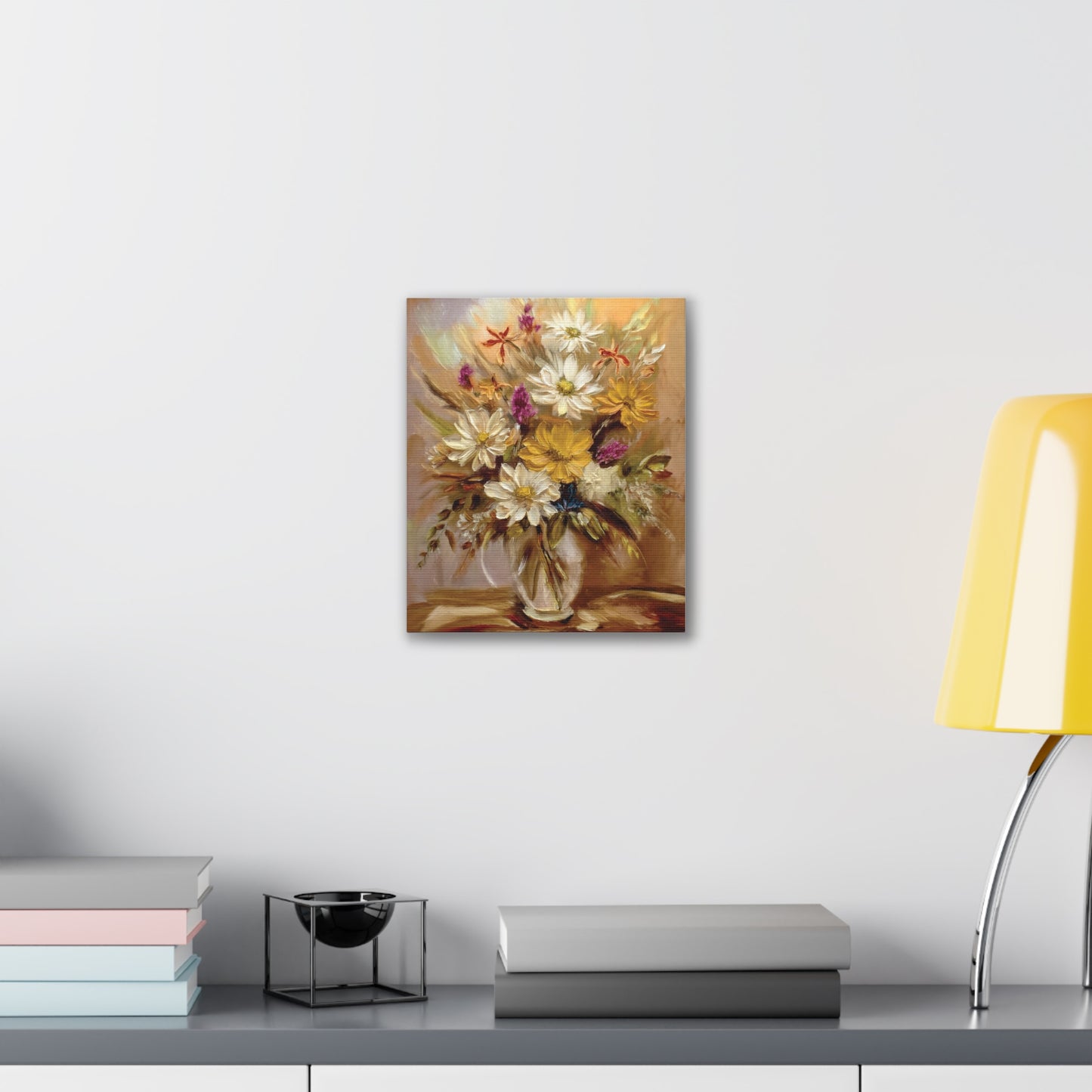 Floral Canvas Art Print, Vibrant Flower Decor, Wall Art for Home, Gift for Garden Lovers, Spring Decoration, Nature-Inspired Artwork