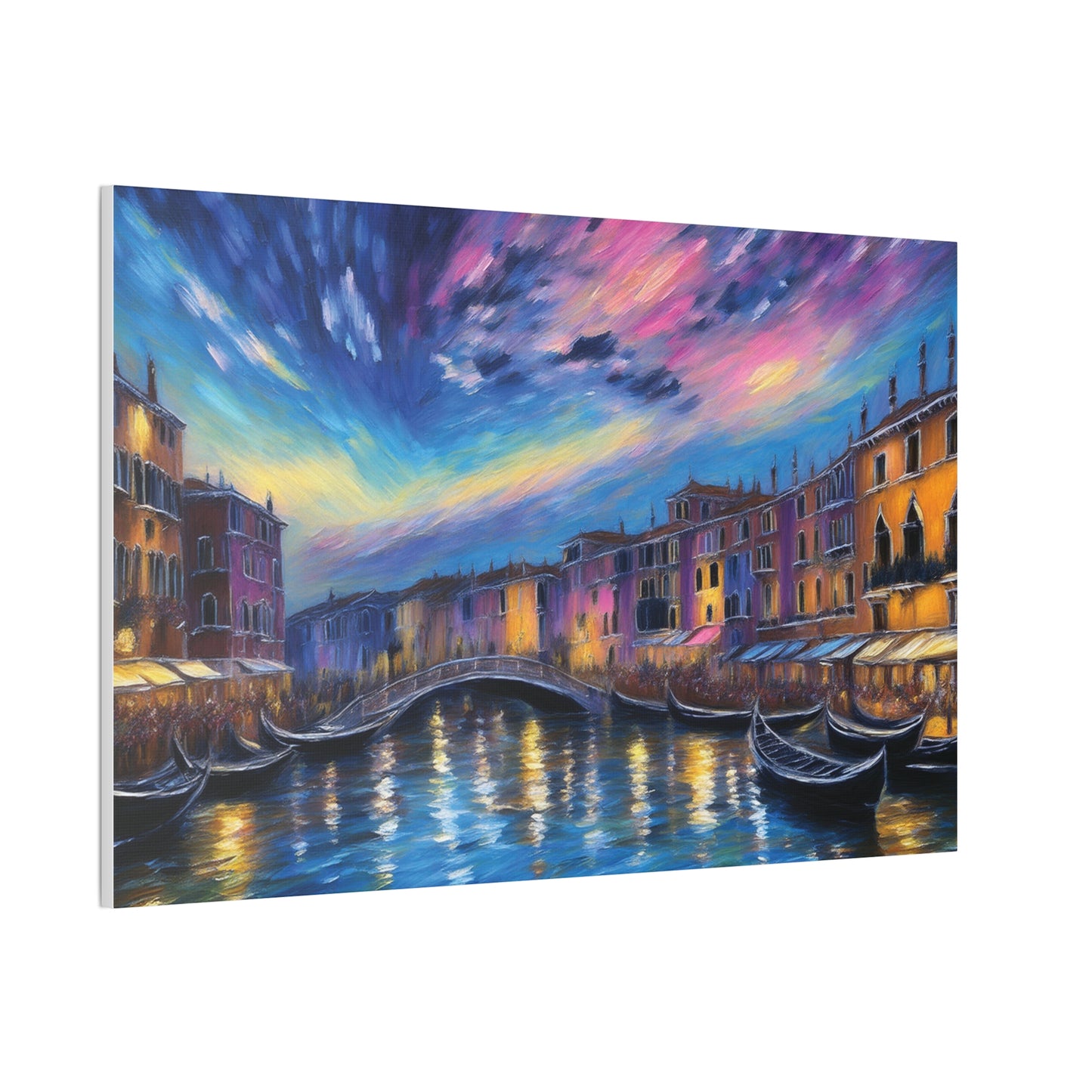 Canvas Wall Art, Serene Venice Scene, Home Decor, Art Gift for Her, Office Wall Decoration, Colorful Landscape Print