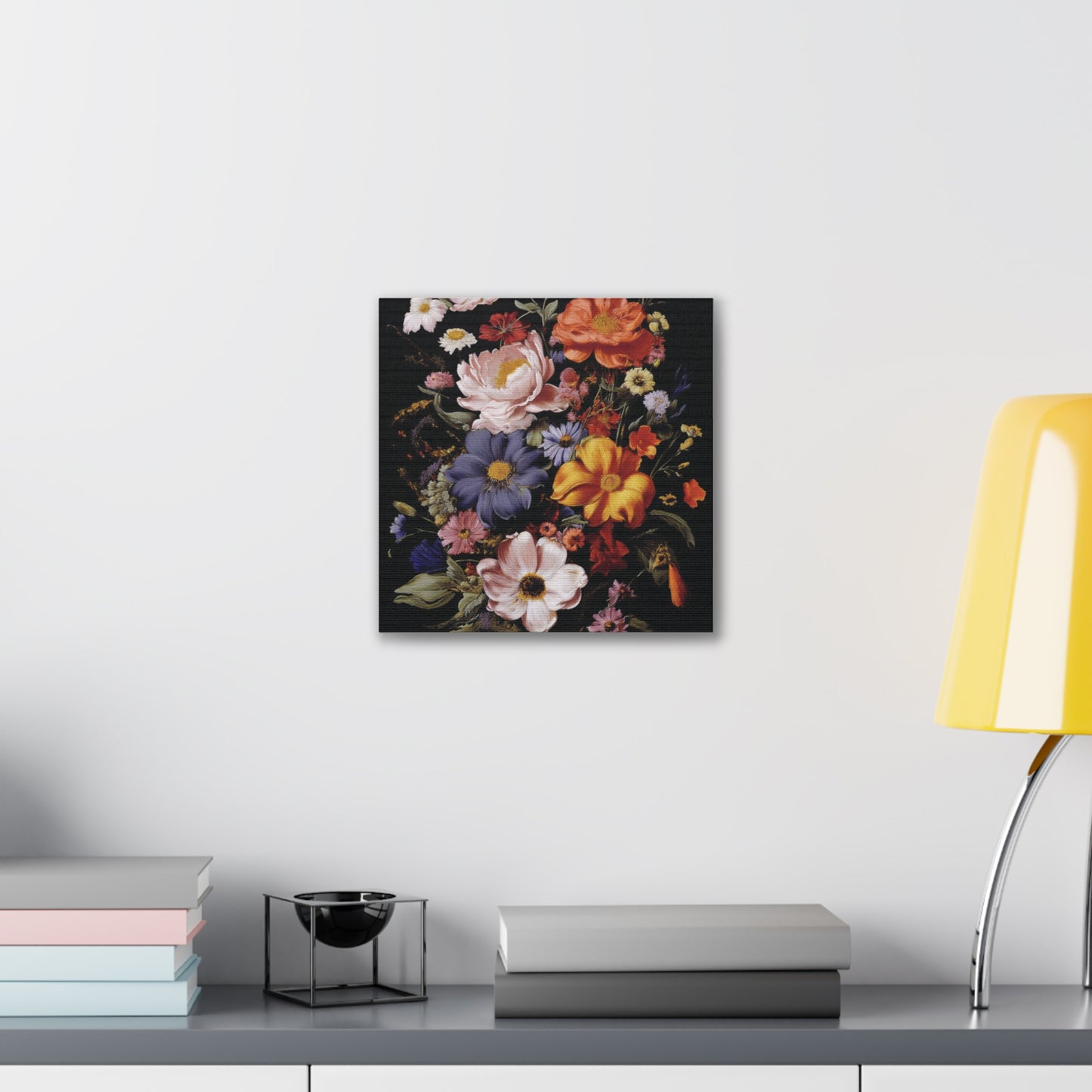 Floral Wall Art Canvas, Botanical Artwork, Home Decor, Gift for Her, Abstract Flower Print, Colorful Flower Canvas