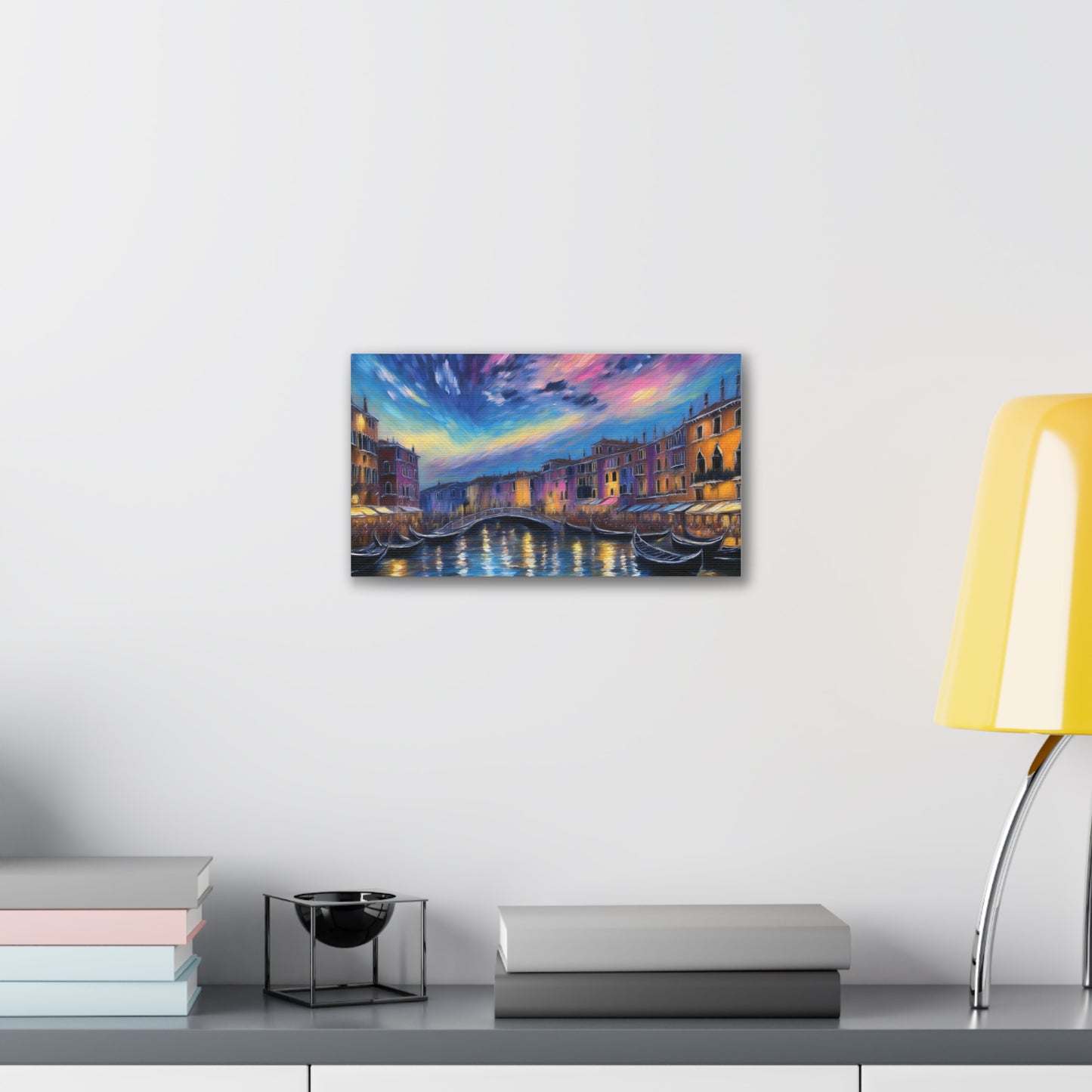 Canvas Wall Art, Serene Venice Scene, Home Decor, Art Gift for Her, Office Wall Decoration, Colorful Landscape Print