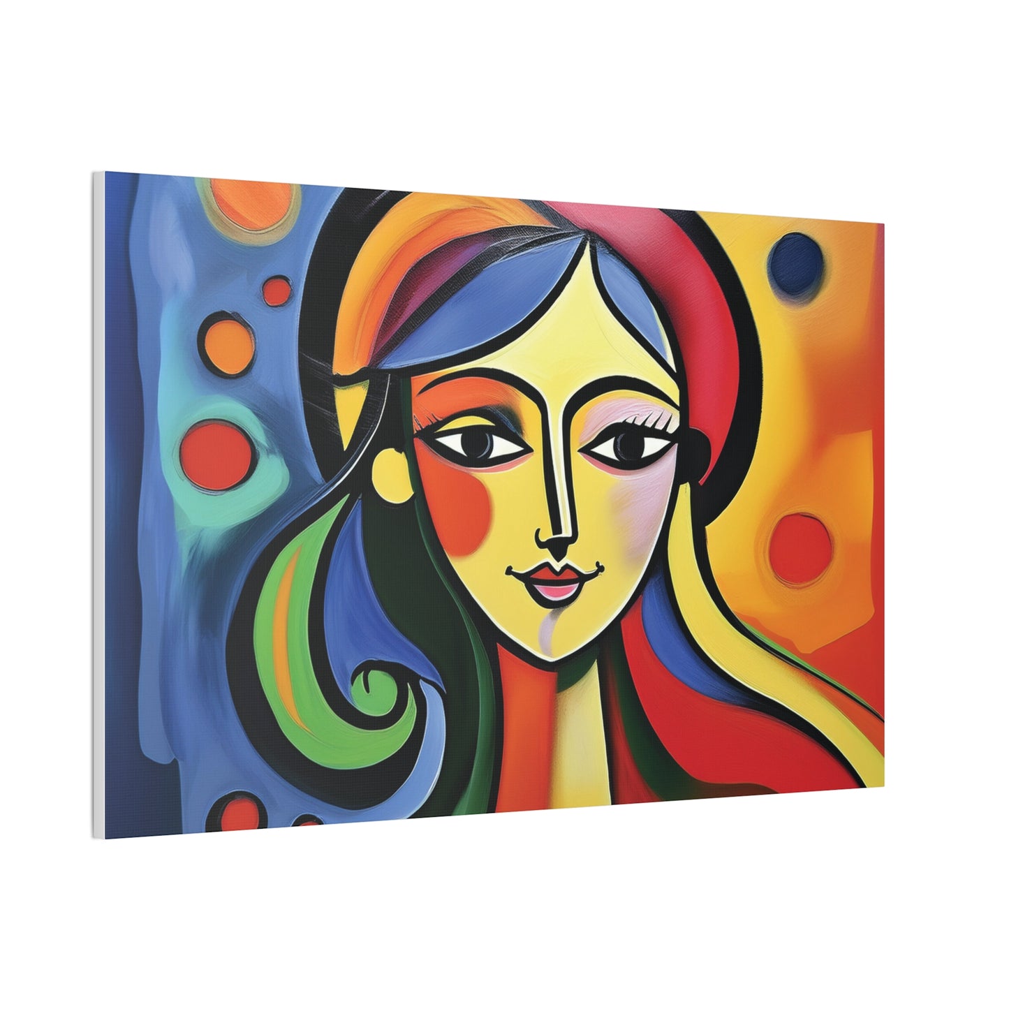 Vibrant Canvas Wall Art, Colorful Abstract Portrait, Modern Home Decor, Unique Gift for Art Lovers, Gallery Wall