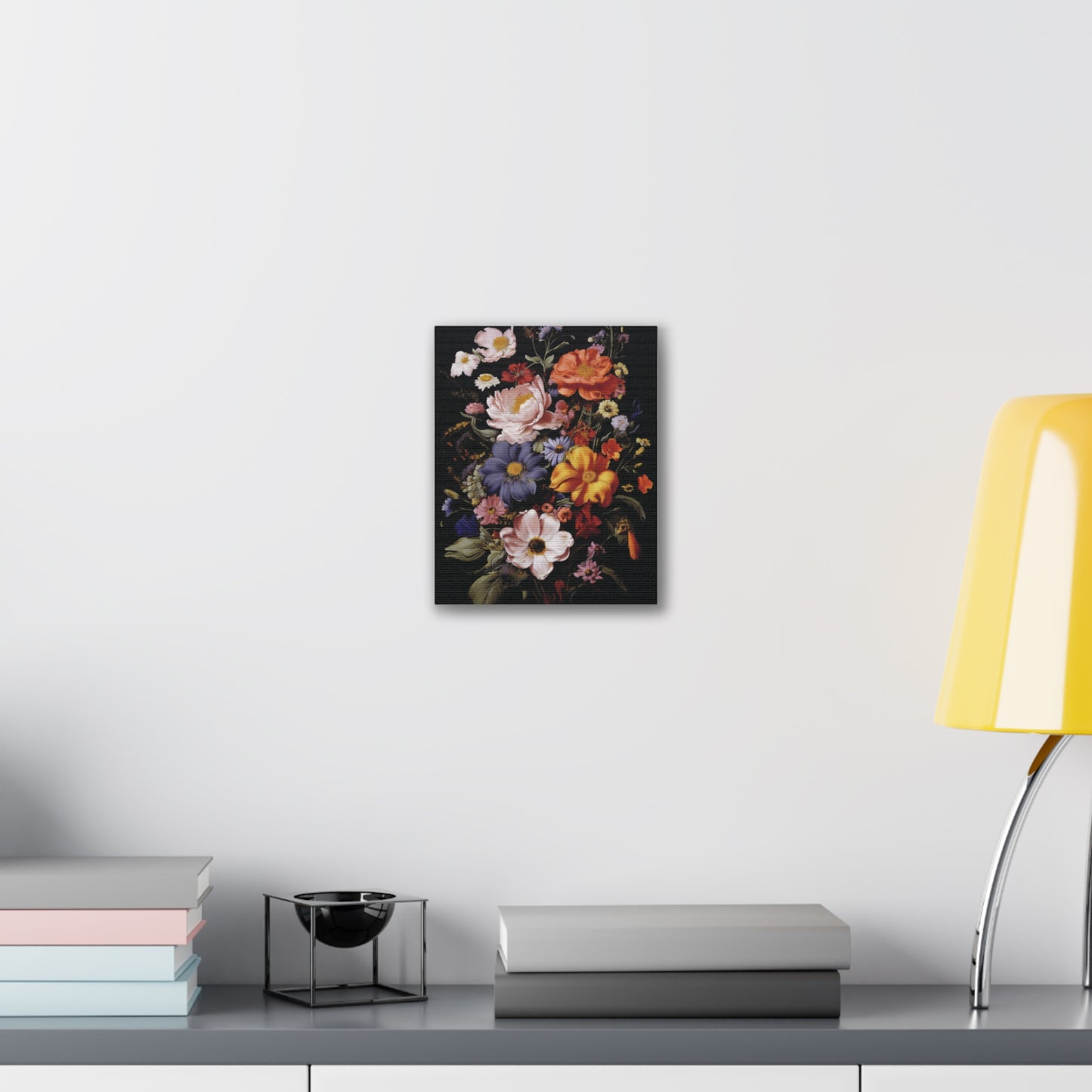 Floral Wall Art Canvas, Botanical Artwork, Home Decor, Gift for Her, Abstract Flower Print, Colorful Flower Canvas